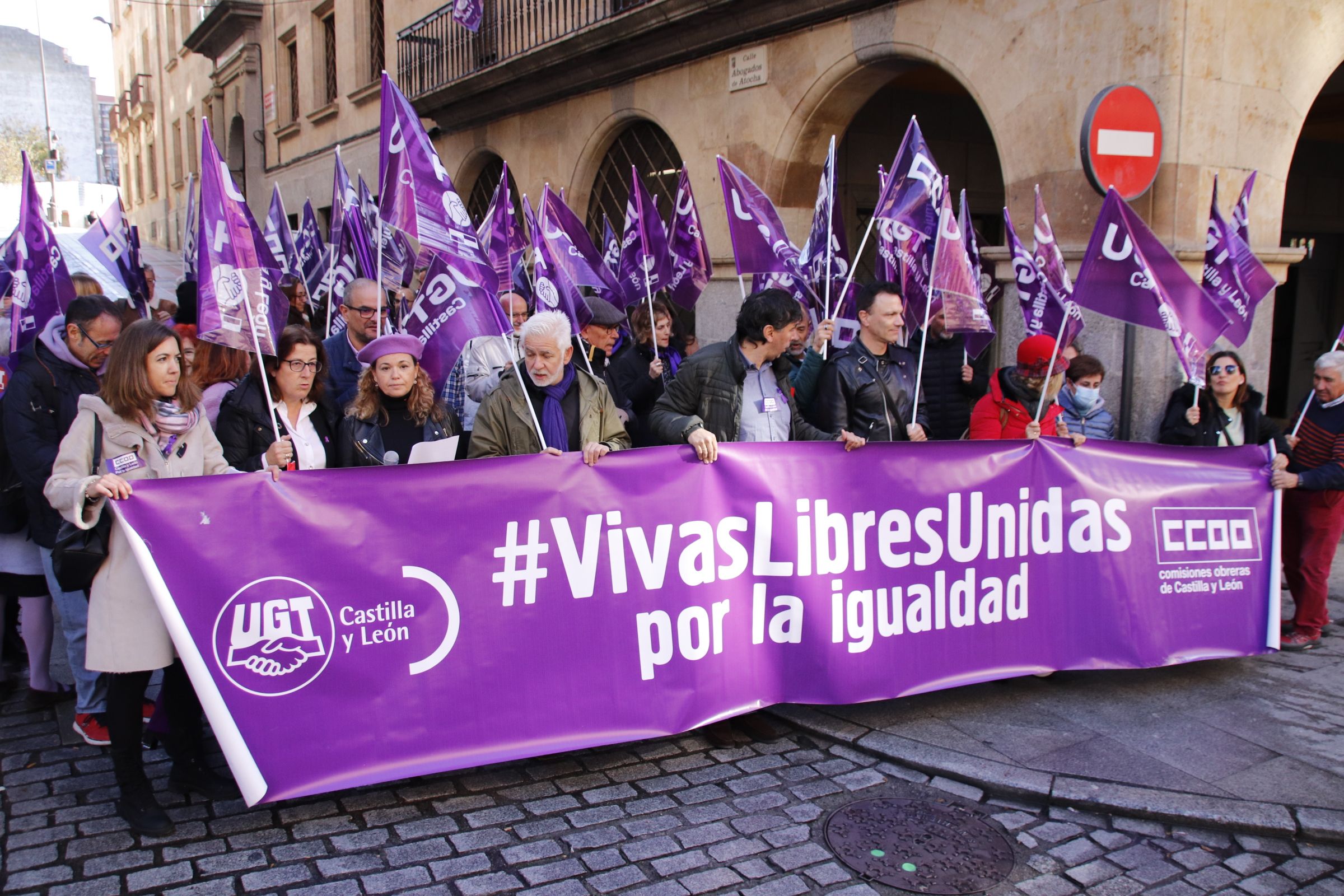 GALERÍA Manifestación feminista de UGT y CCOO