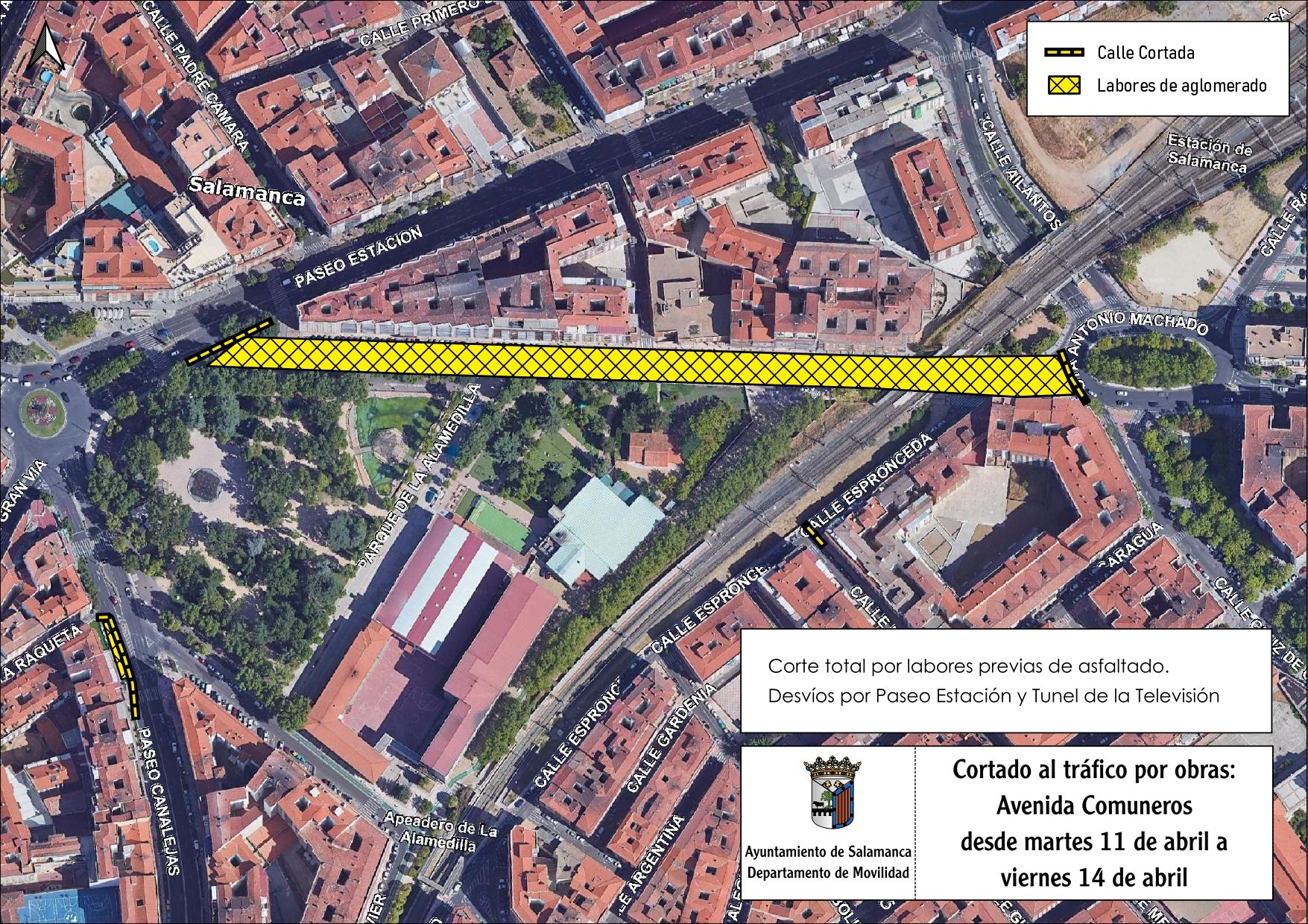 Cortada Al Tr Fico La Avenida De Los Comuneros Y Las Calles Lugo Y