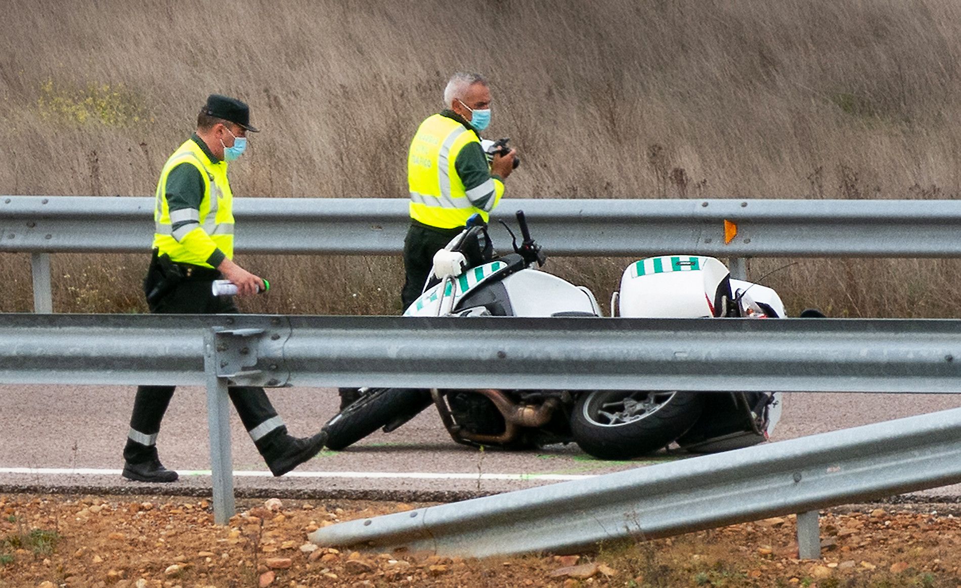 Fallece un guardia civil de servicio en un accidente de moto en la autovía A-62, en Sancti Spíritus