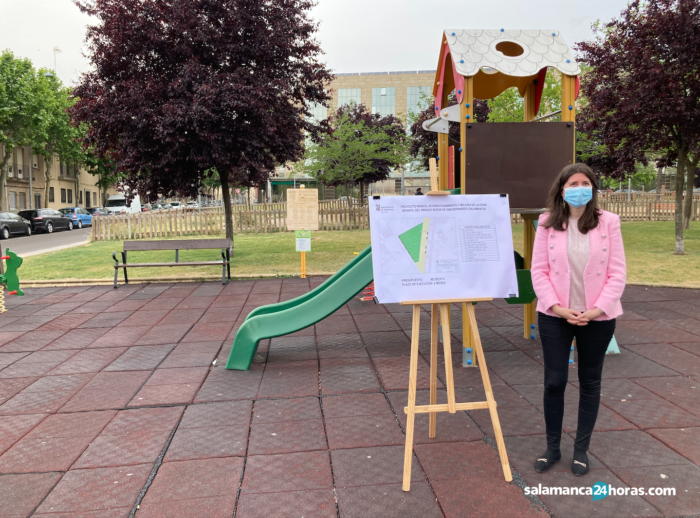 La zona infantil de la calle Nueva de San Bernardo recibirá nuevos juegos y mejoras