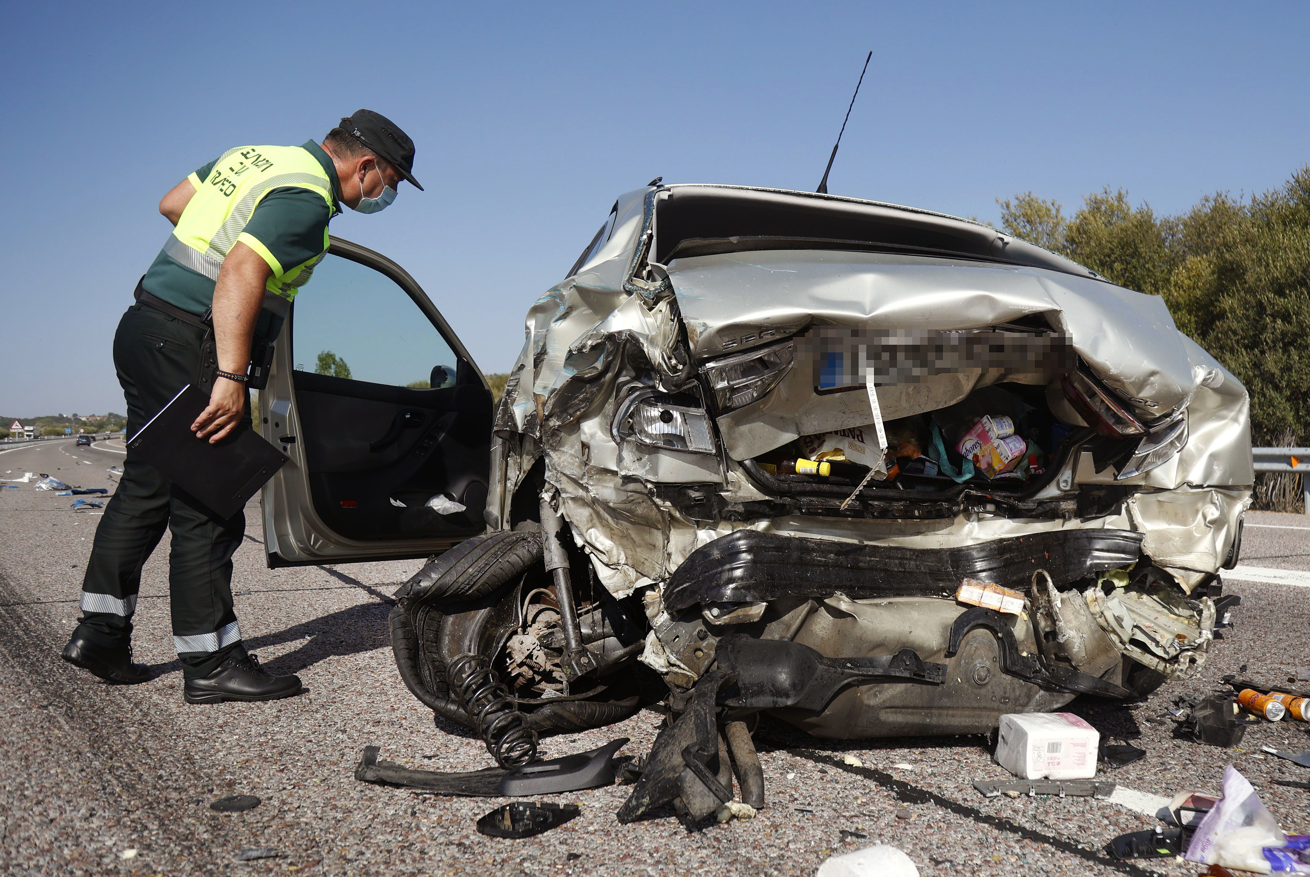 Estado en el que quedó uno de los vehículos implicados en el accidente. ICAL