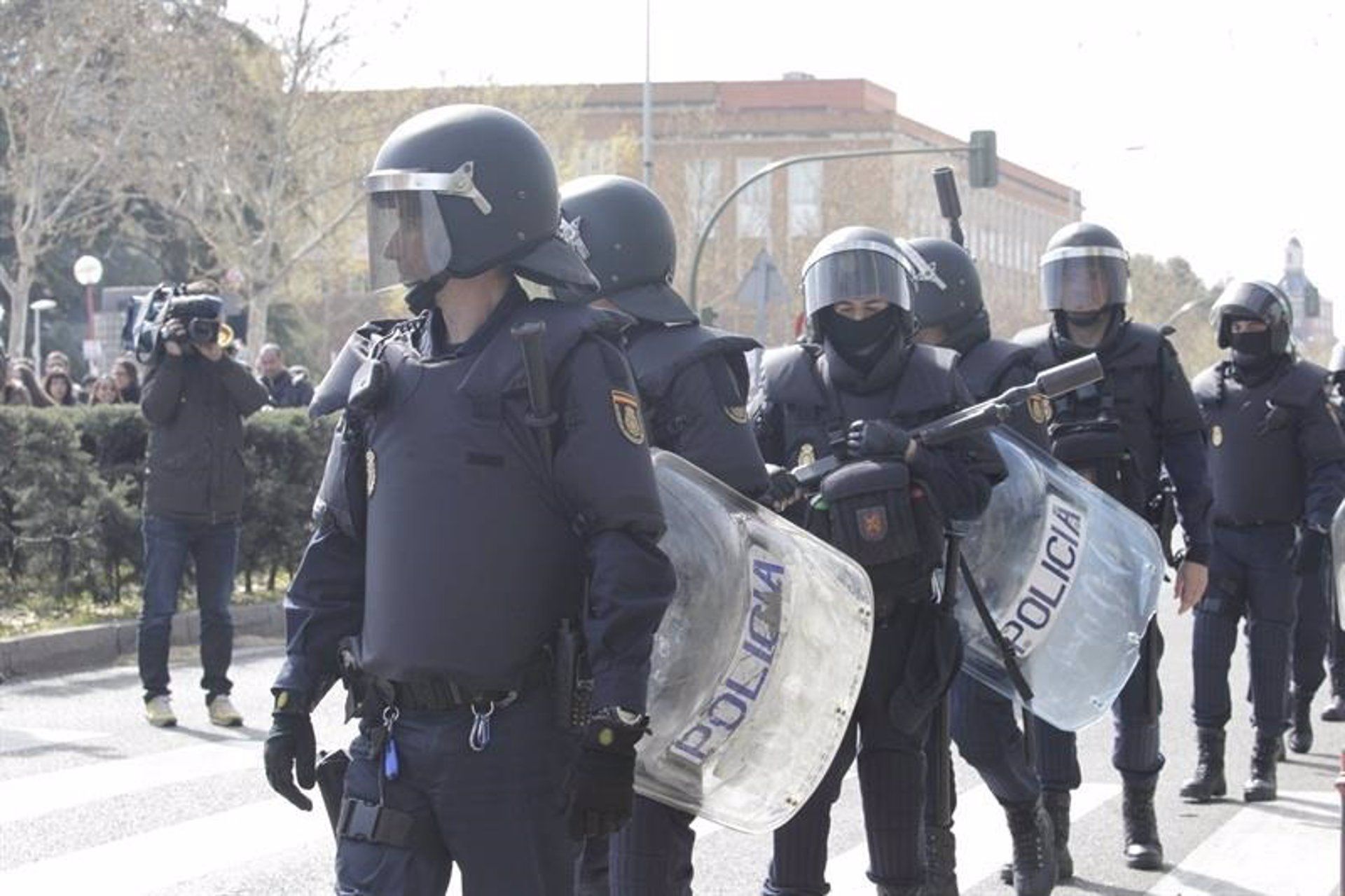 Policías antidisturbios. Foto EP.