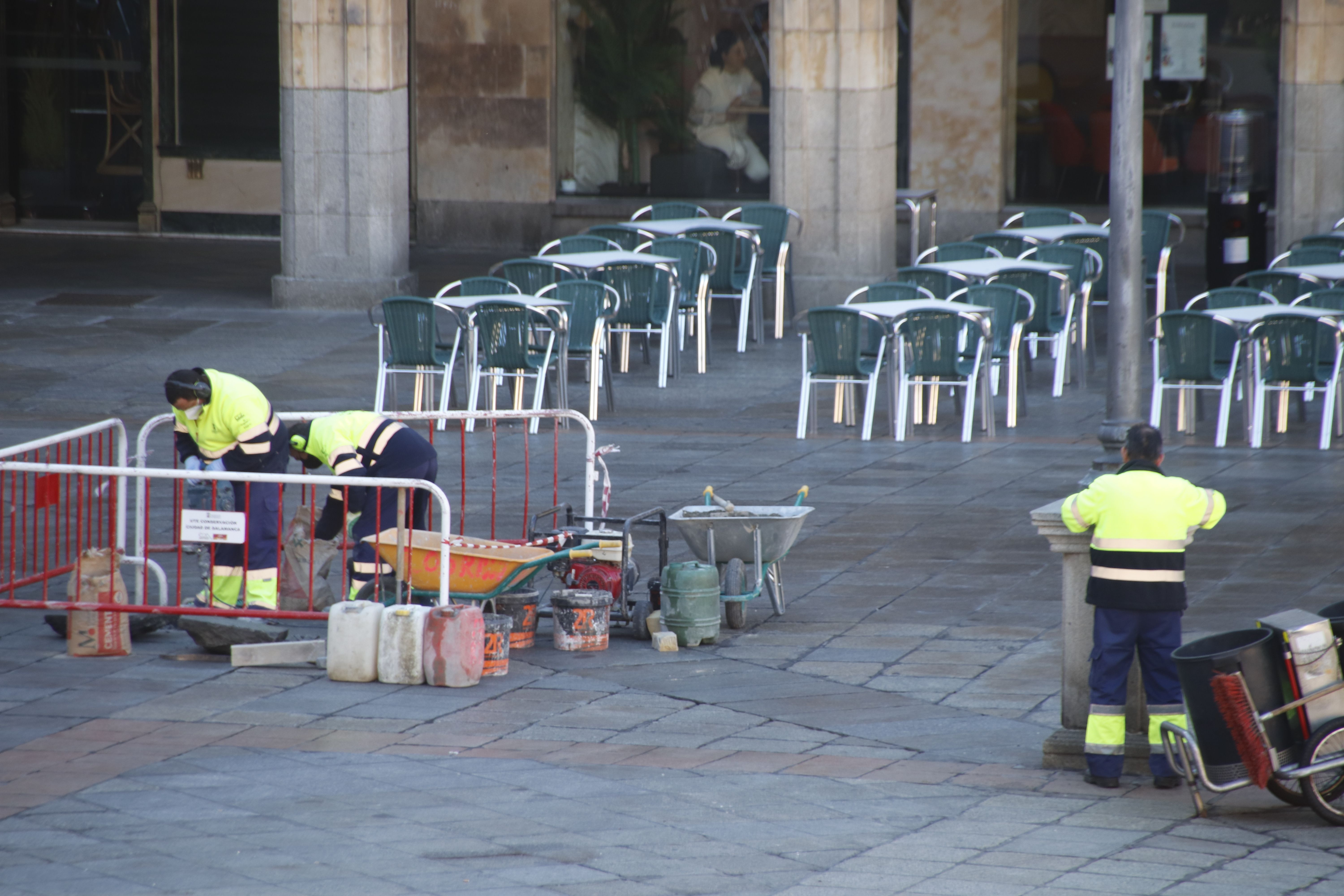 Obras en la Plaza Mayor 