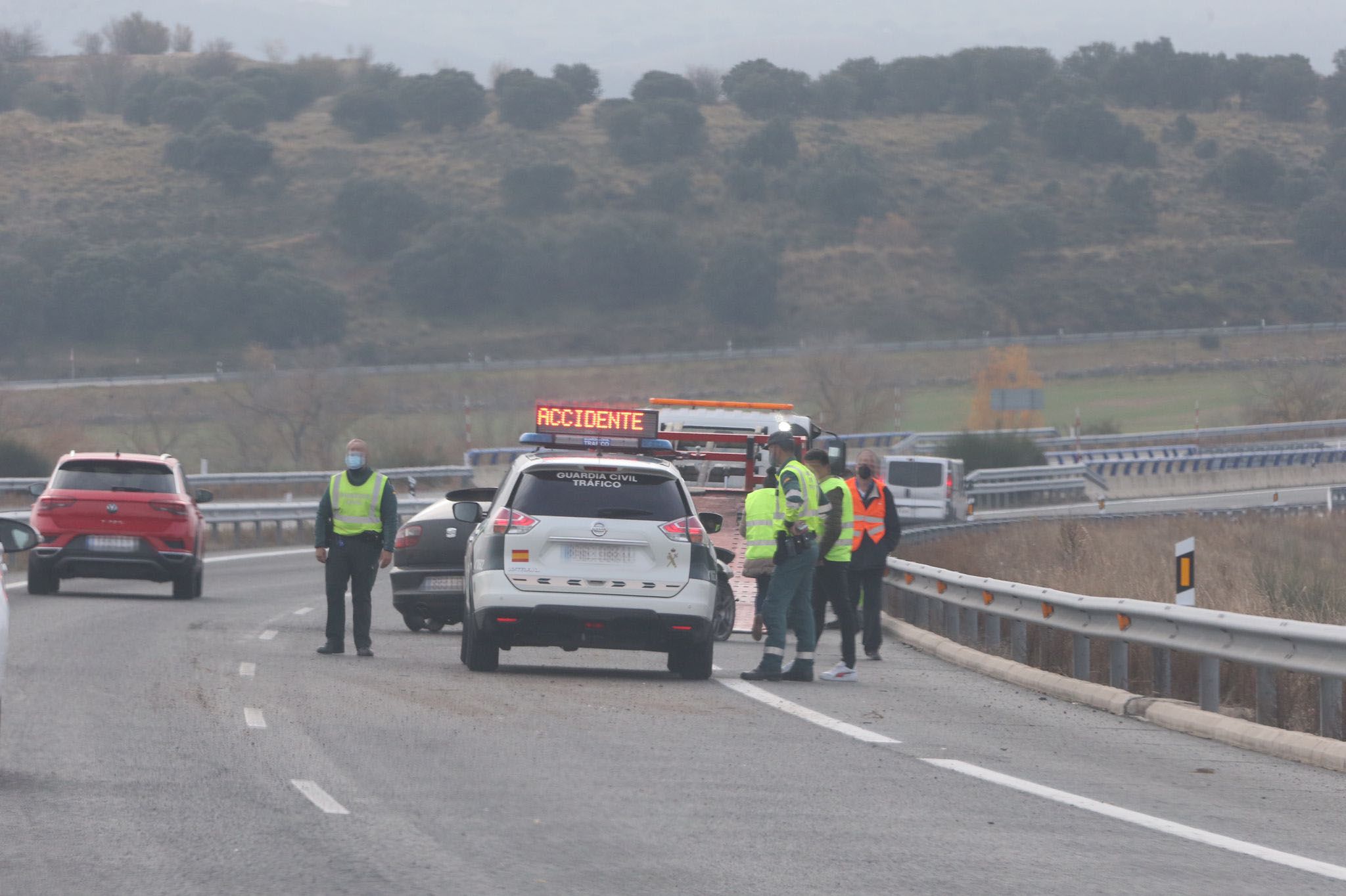 Accidente en la A-66, en el kilómetro 371. Fresno