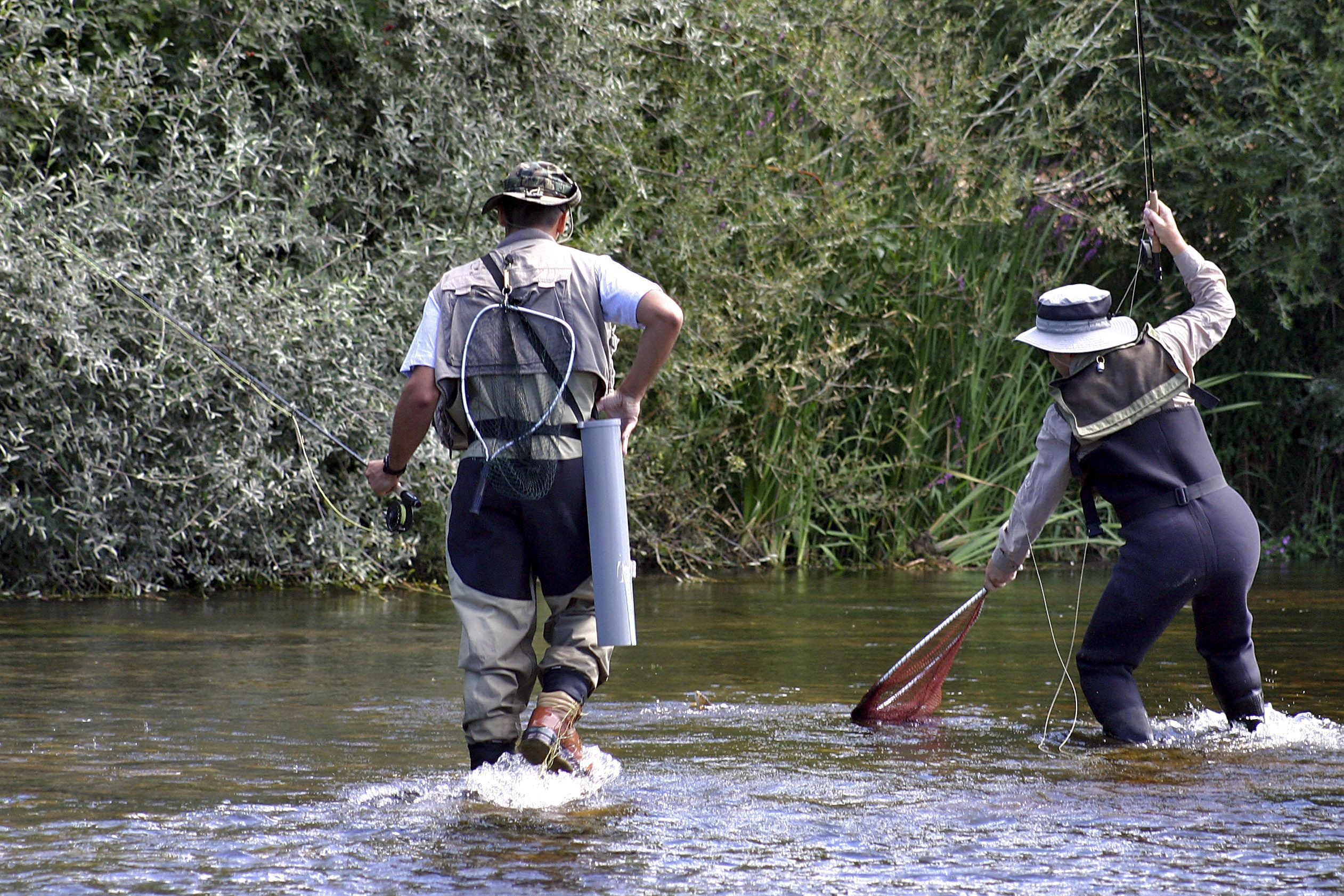 V Certamen de pesca fluvial de la trucha en Santa Marina del Rey (León). ICAL