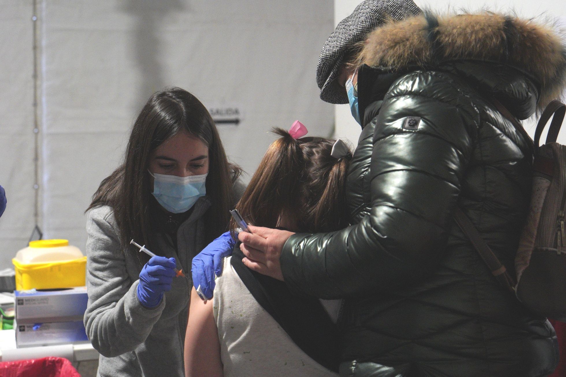 Vacunación de niños. Foto Junta de Castilla y León