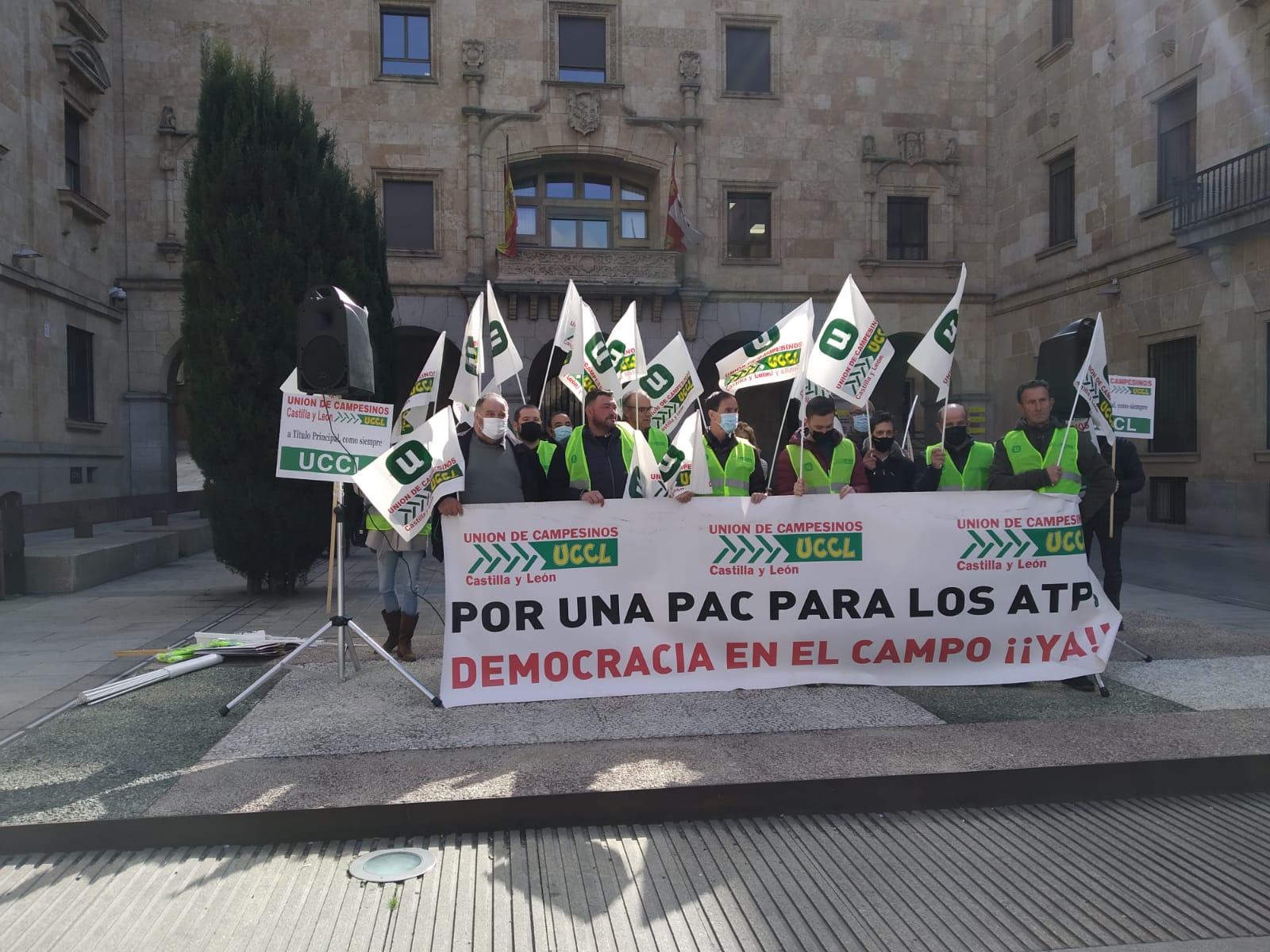 Protesta UCCL agricultores en Salamanca