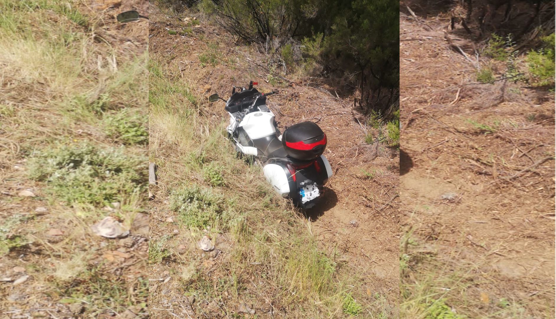 Imagen de la motocicleta siniestrada