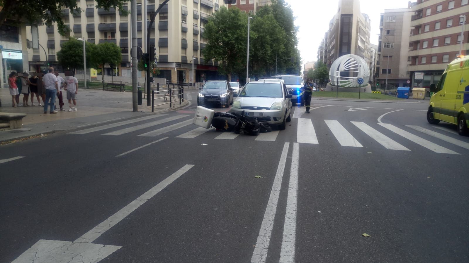 Accidente rotonda Unión Deportiva