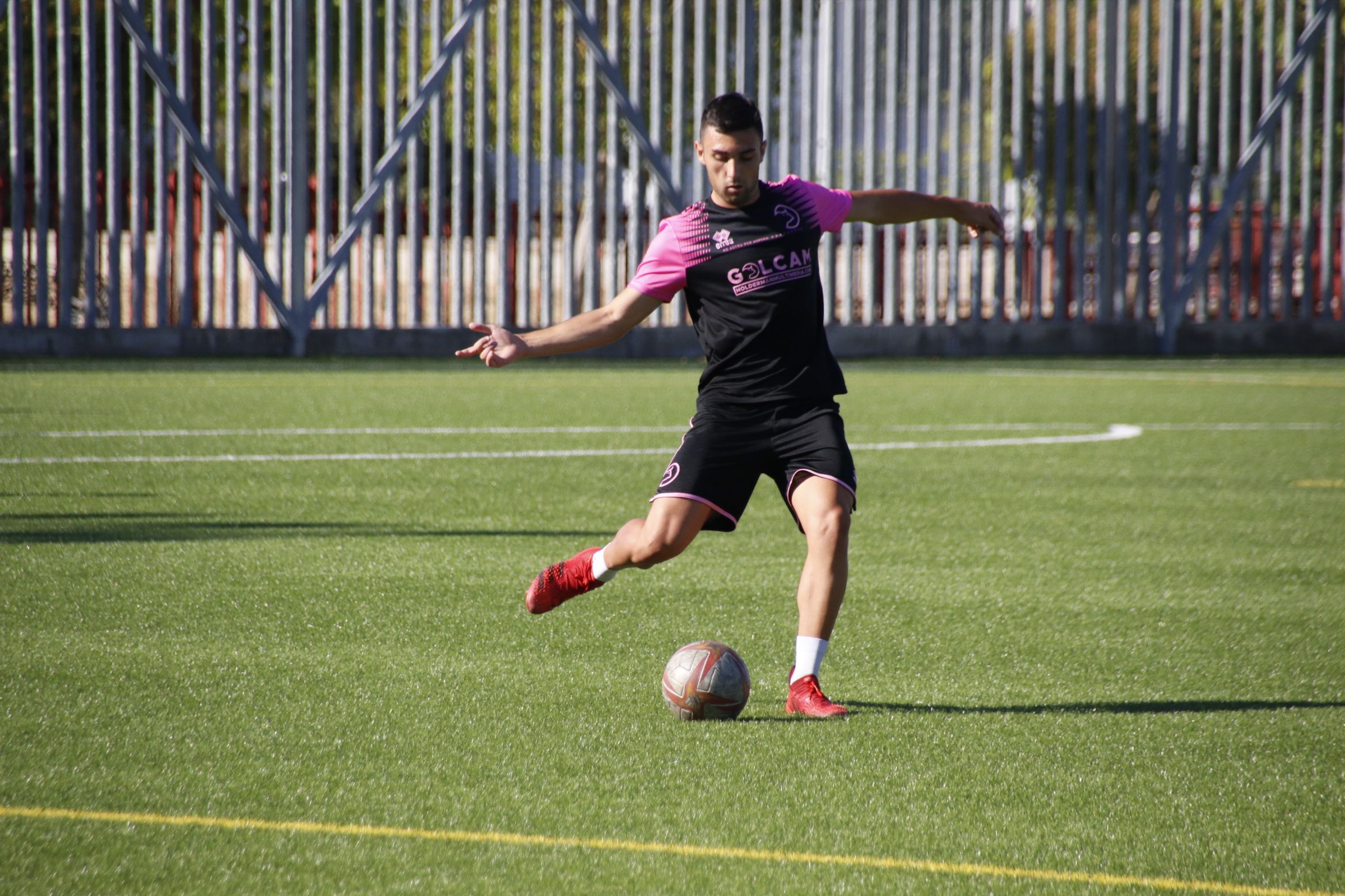 Miguel Caballero, en un entrenamiento con Unionistas | FOTO SALAMANCA24HORAS.COM