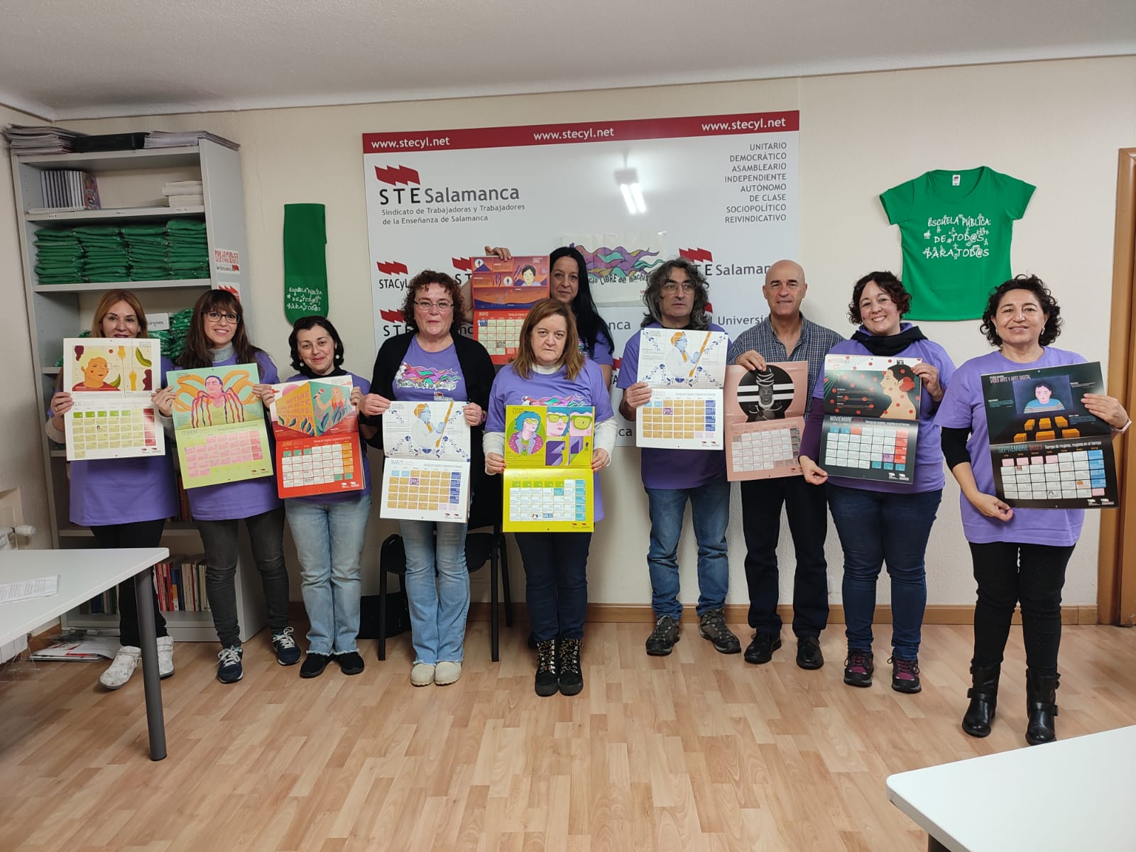 Presentación del calendario de la Organización de Mujeres del STE - Salamanca 'Tiempo de mujeres, mujeres en el tiempo 2023: Artistas Visuales'