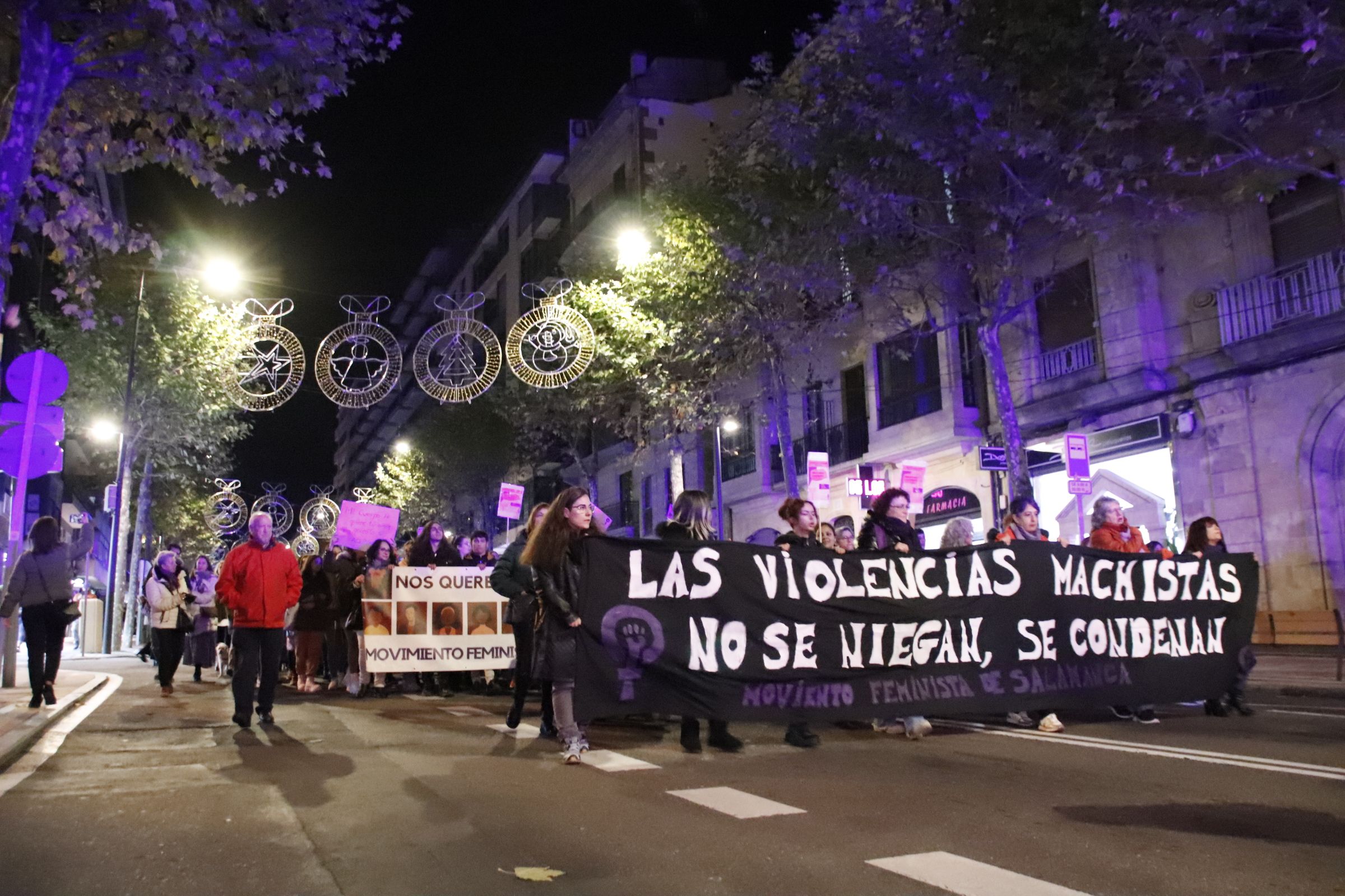 Manifestación contra la violencia de género en Salamanca