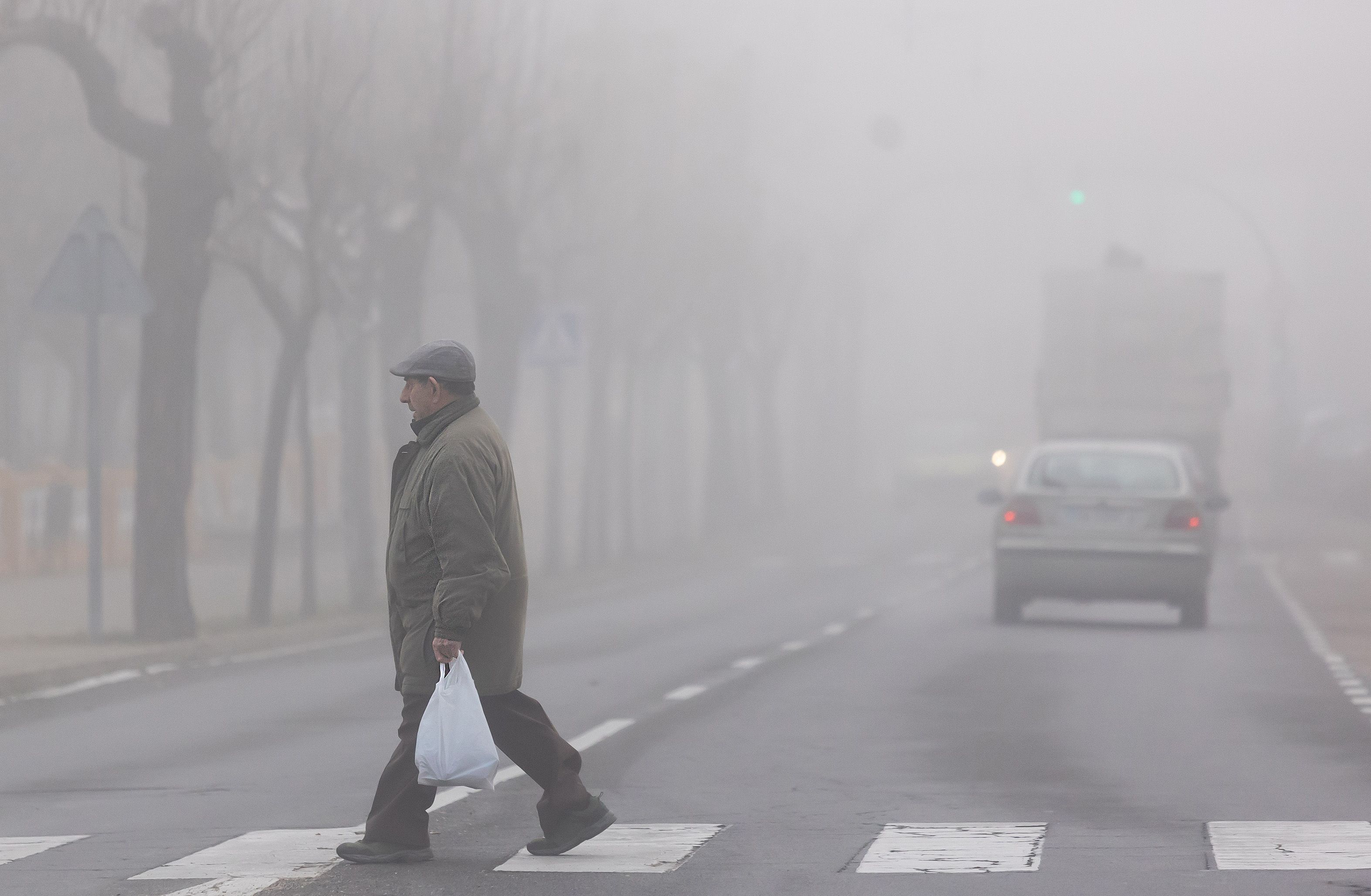 Ciudad Rodrigo (Salamanca) amanece con una espesa niebla. José Vicente, ICAL