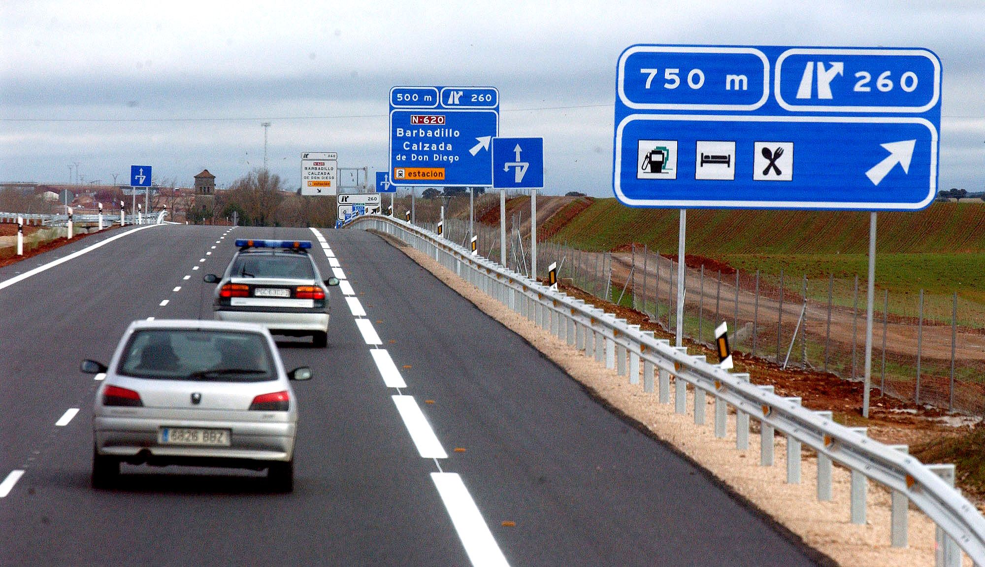 Tramo de la Autovía de Castilla A-62 Salamanca-Aldehuela de la Bóveda. Foto ICAL