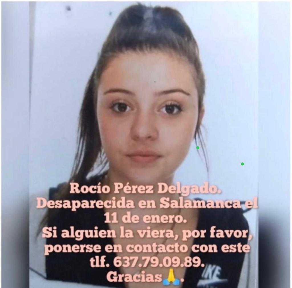 Denuncian la desaparición de Rocío Pérez Delgado en Salamanca desde este miércoles