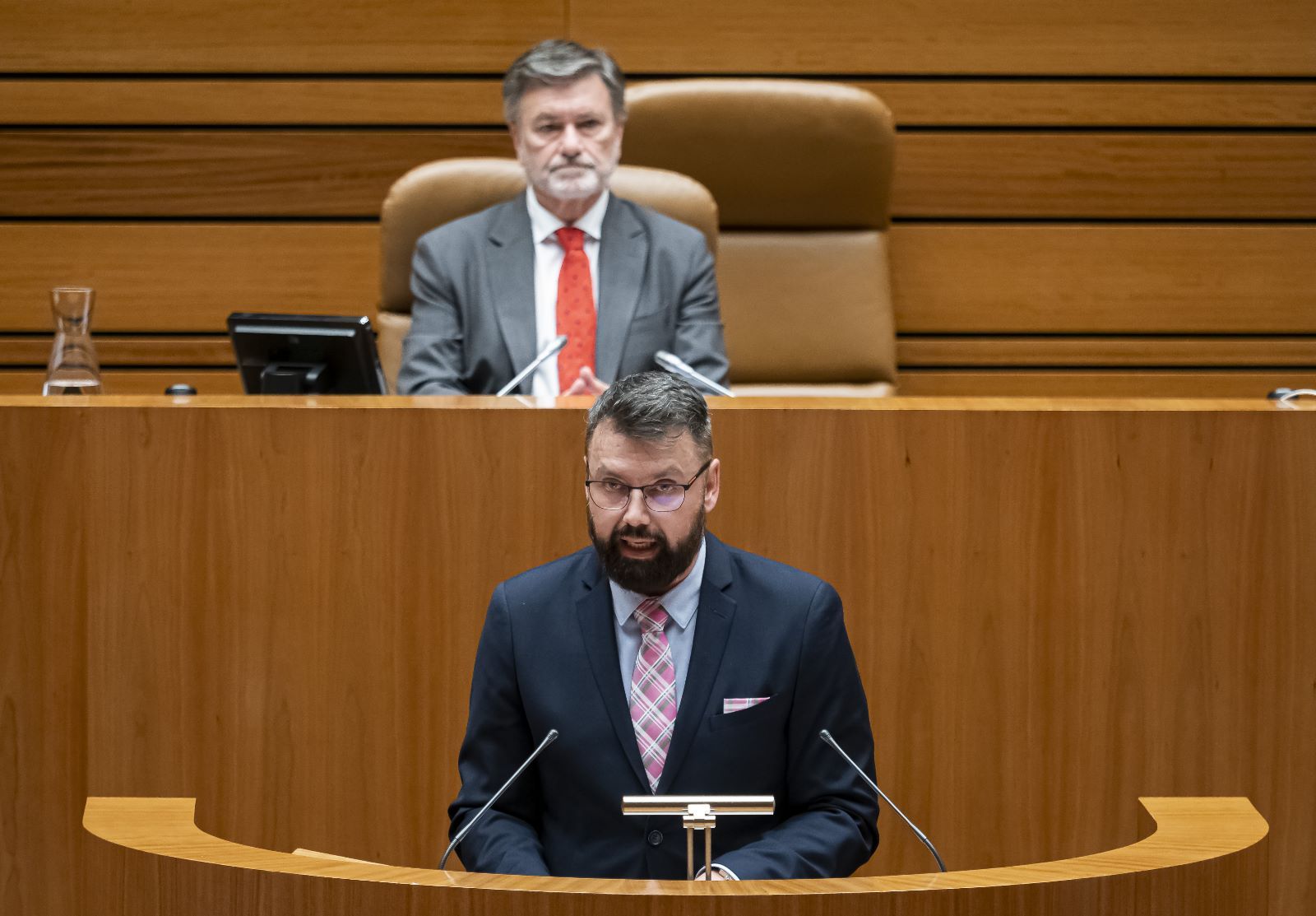 José Ramón García, procurador de UPL, en la defensa de la iniciativa