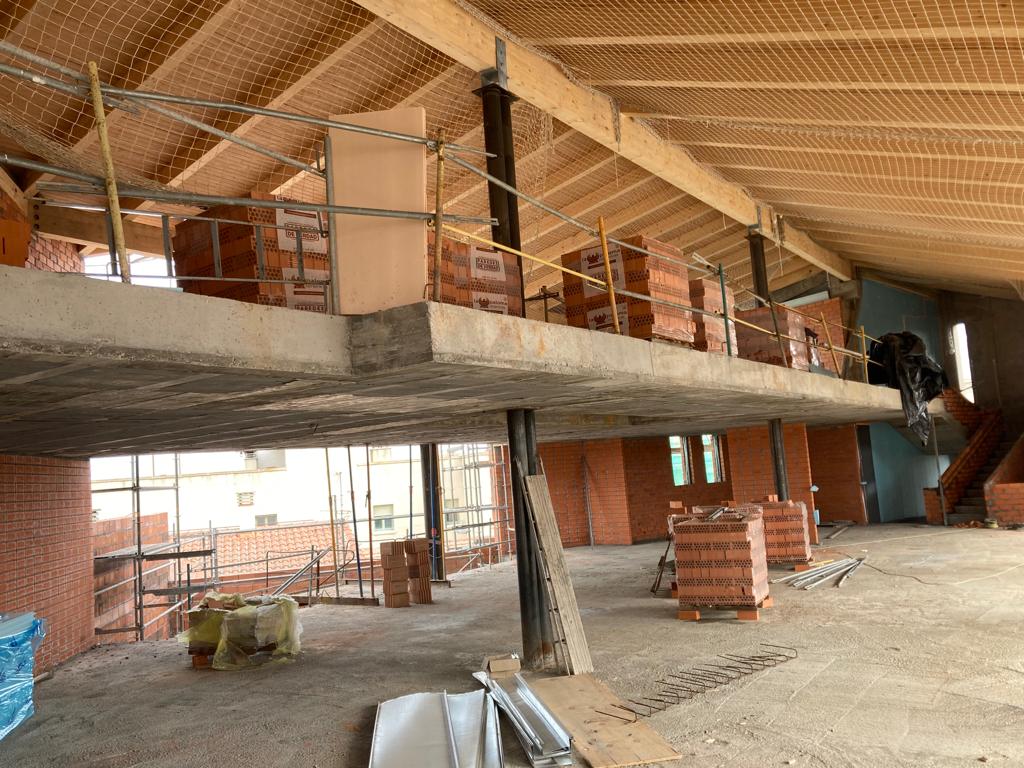 Obras del centro cultural en Carbajosa de la Sagradas