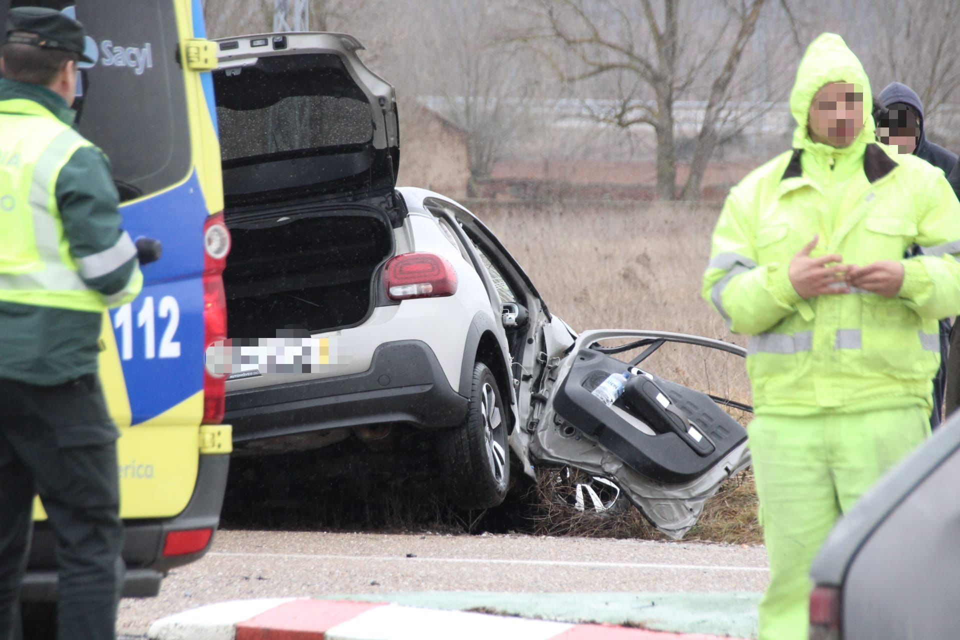  Accidente de tráfico en Calzada de Don Diego. Foto de archivo