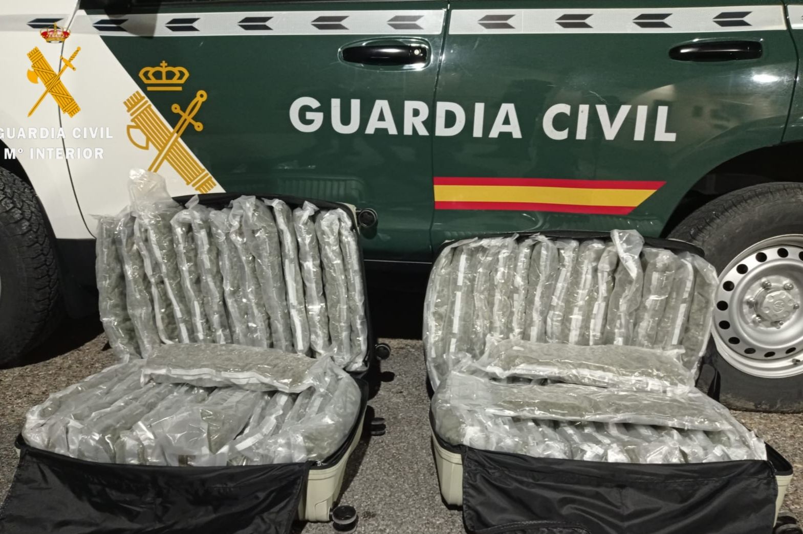 Detenido por viajar en autobús con dos maletas con más de 34 kilos de marihuana en Segovia | ICAL