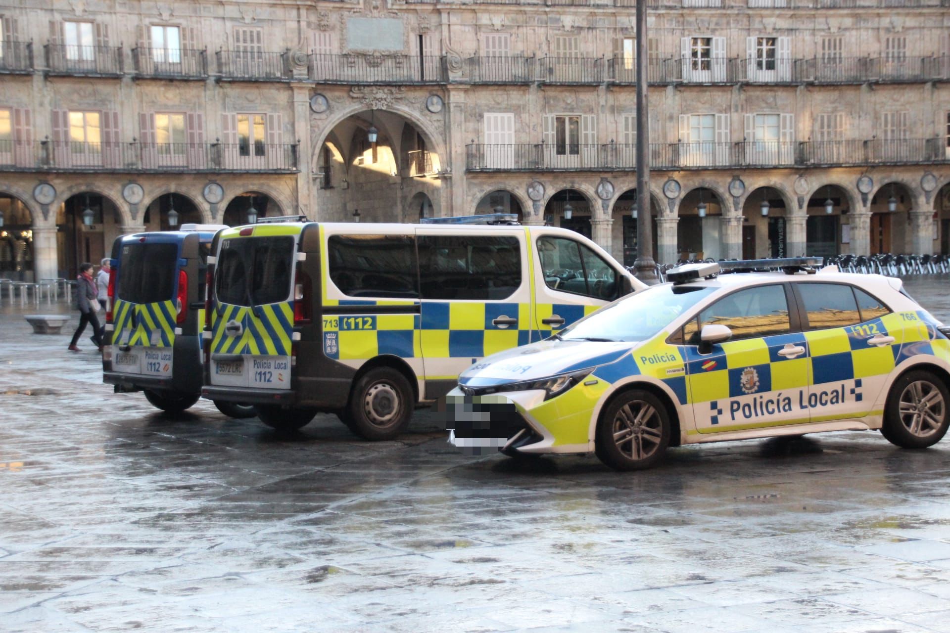 Policía Local en la Plaza Mayor
