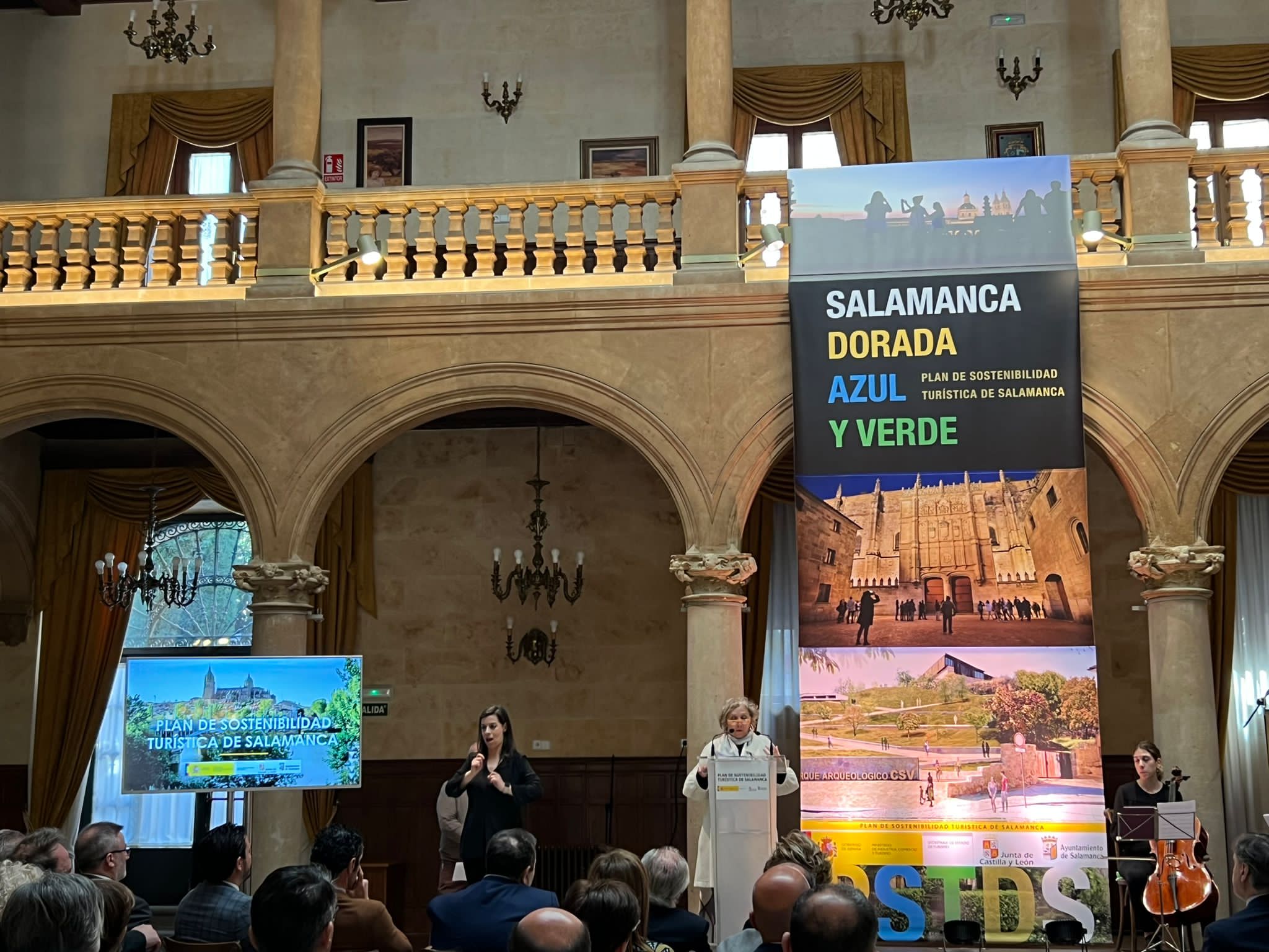 Encarnación Pérez en la presentación del Plan de Sostenibilidad   Foto Subdelegación de Gobierno