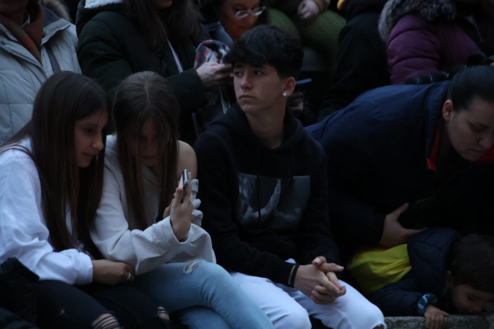 Ambiente en la procesión del Cristo de los Doctrinos y la Virgen de la Amargura de la Cofradía de la Vera Cruz