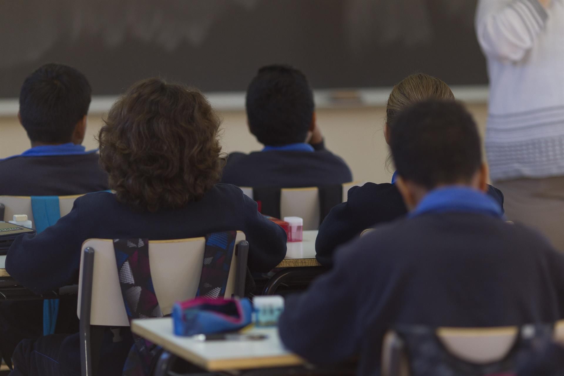 Niños de primaria en clase. Foto EP