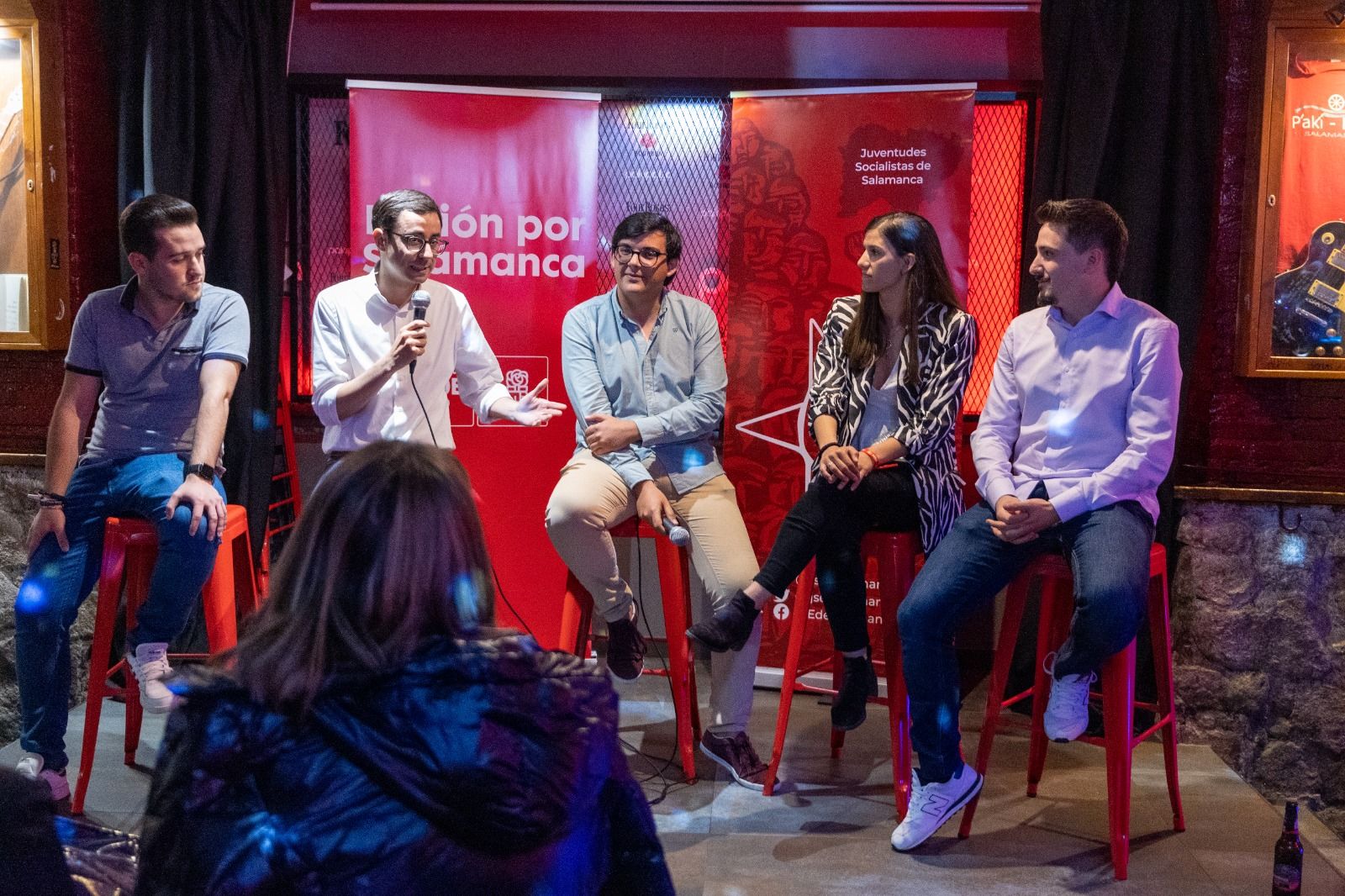 Los candidatos socialistas en el acto de Juventudes Socialistas de fin de campaña | Foto: Comunicación PSOE