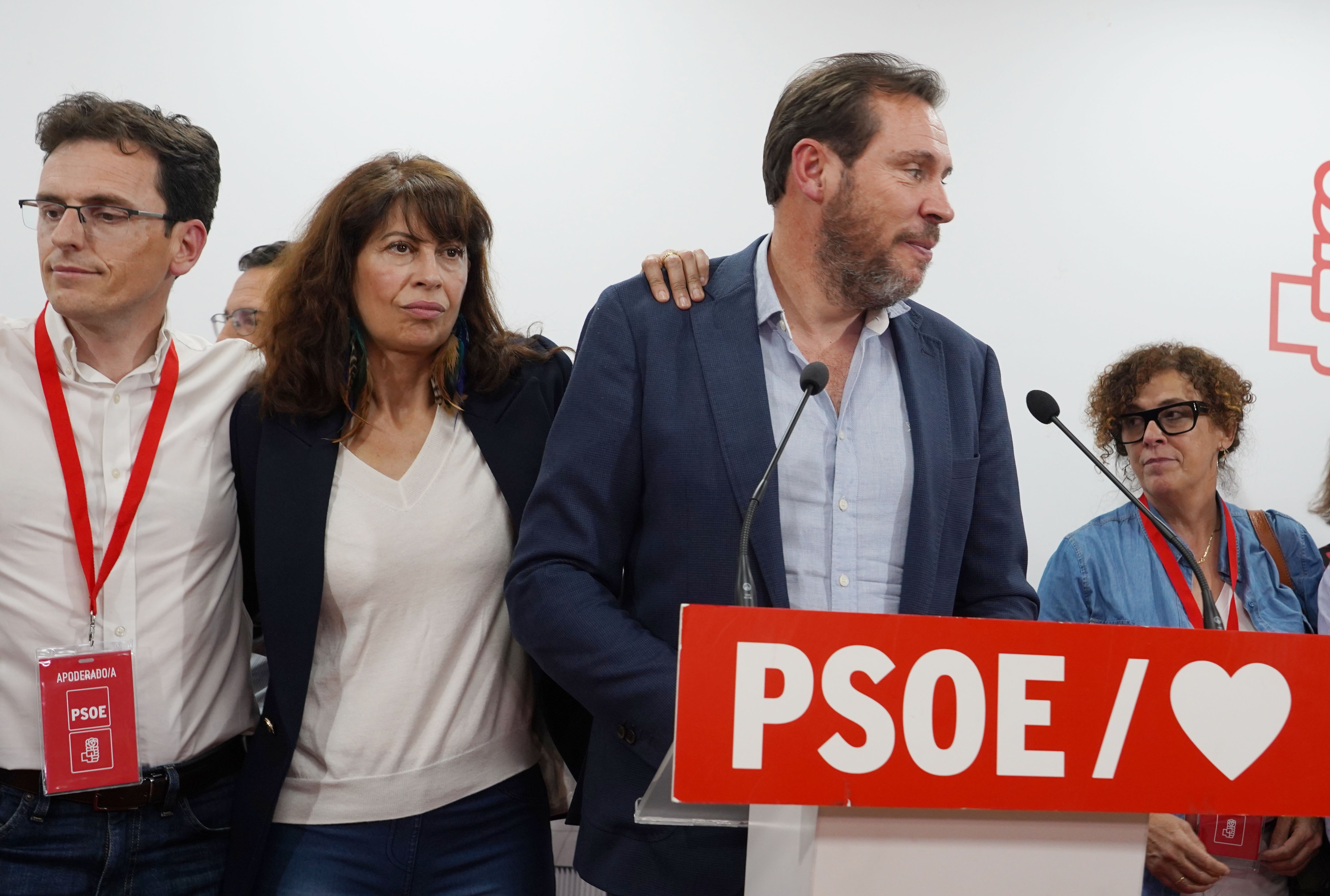 El candidato socialista a la alcaldía de Valladolid, Óscar Puente, tras el resultado electoral. ICAL