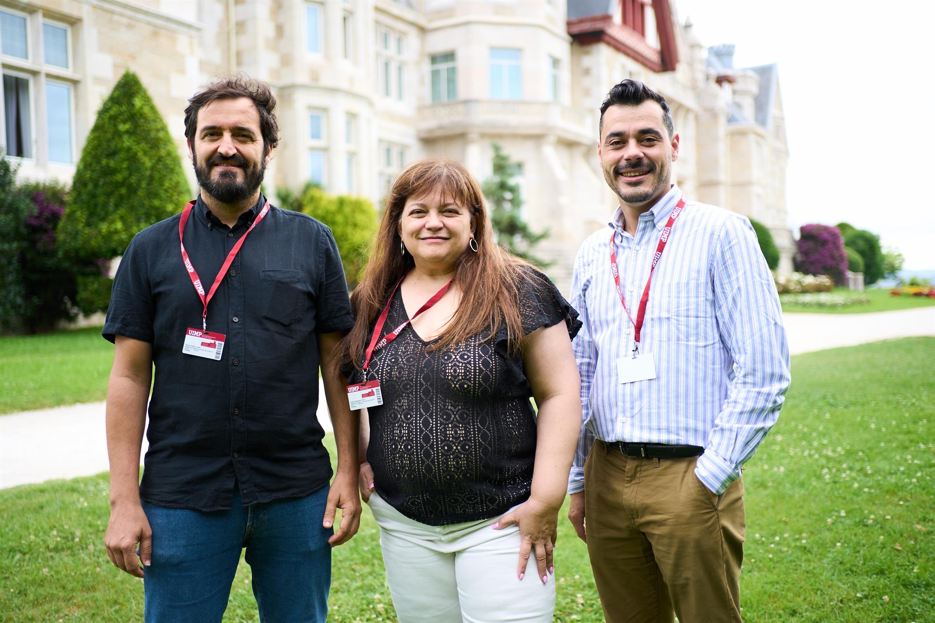 Javier Molina, Elena Molina y Daniel Lozano en la UIMP. - JUAN MANUEL SERRANO ARCE