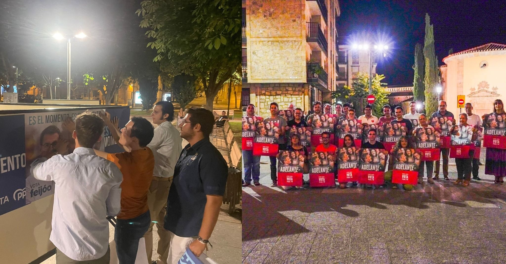 Objetivo 23J: arranca la campaña electoral con la tradicional pegada de carteles en Salamanca