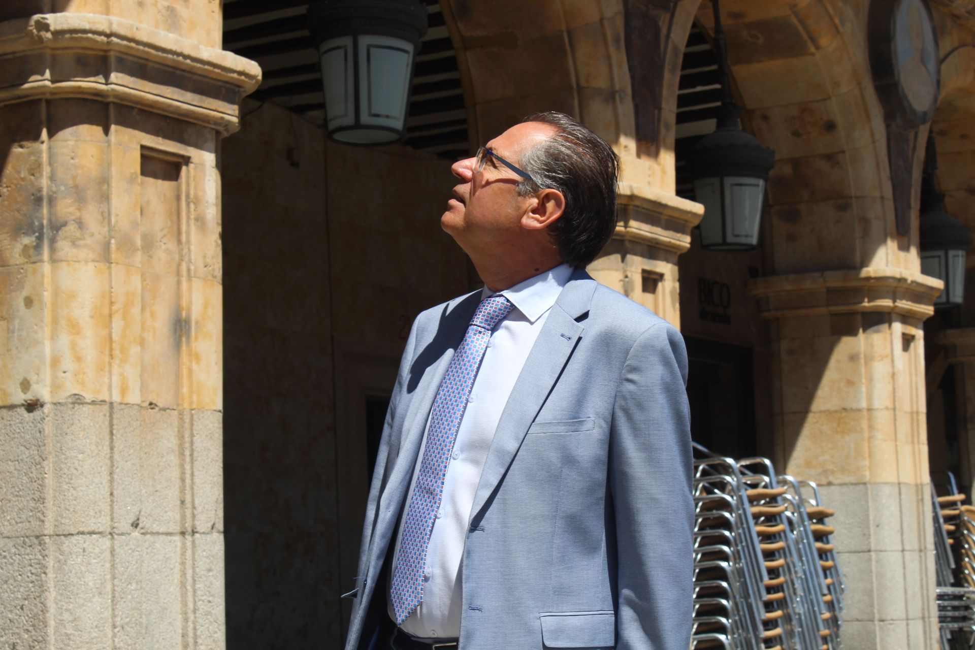 Medallon de Alfonso IX en la Plaza Mayor