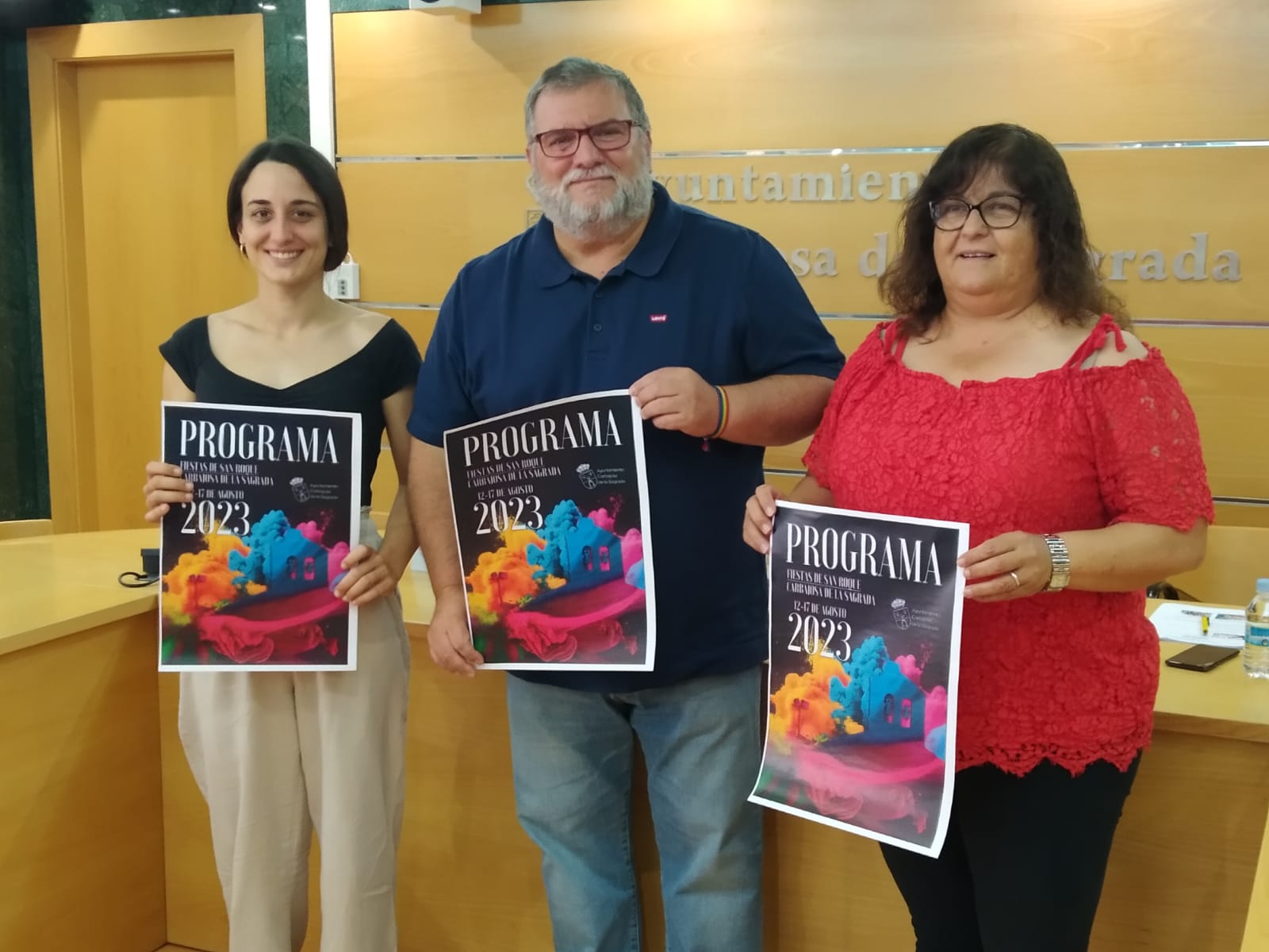 Alba Hernández, Jose Álvarez y Pilar Sánchez presentan las fiestas de Carbajosa de la Sagrada