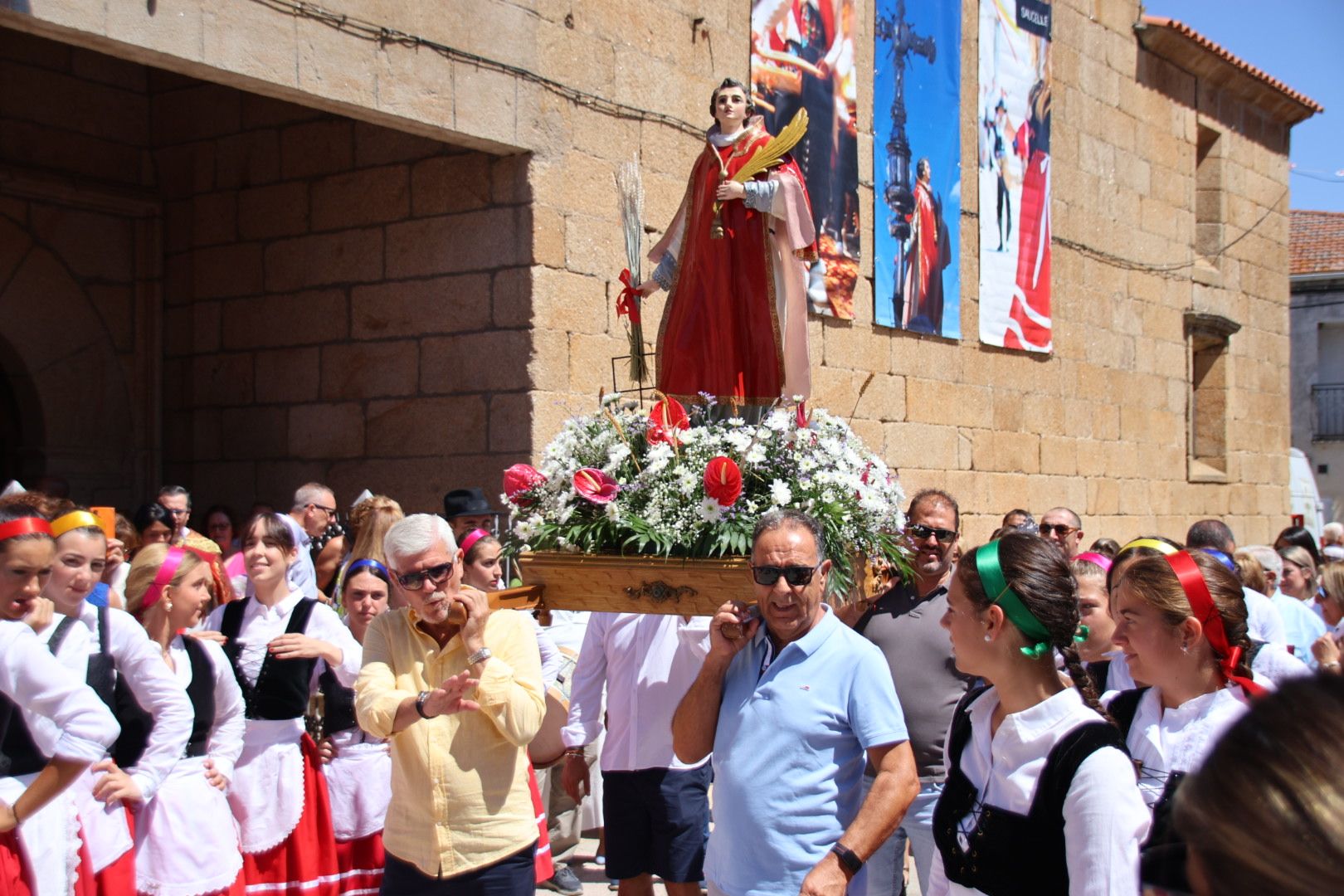 Misa y procesión de San Lorenzo en Saucelle 