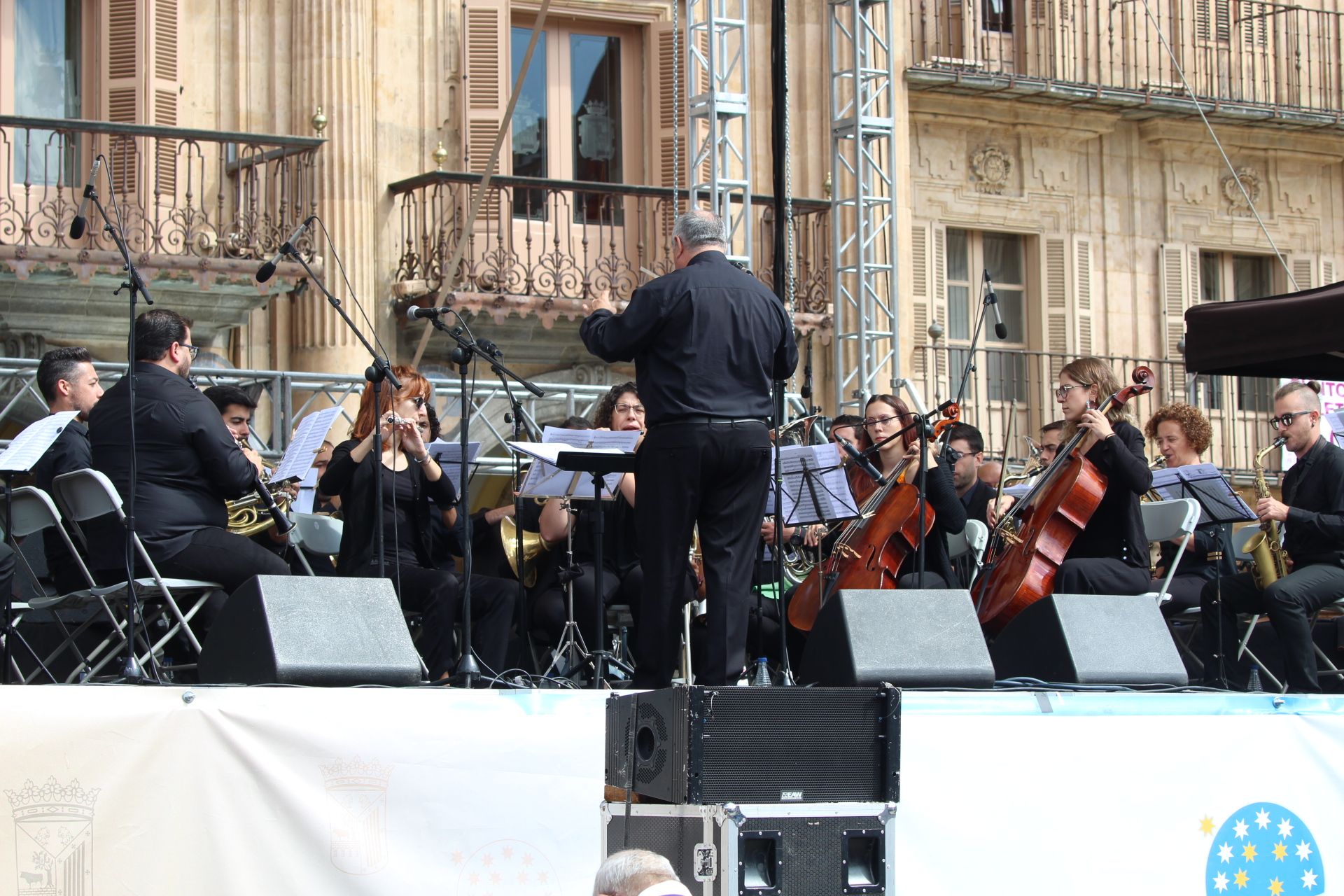 Concierto de la Banda Municipal de Musica en la Plaza Mayor