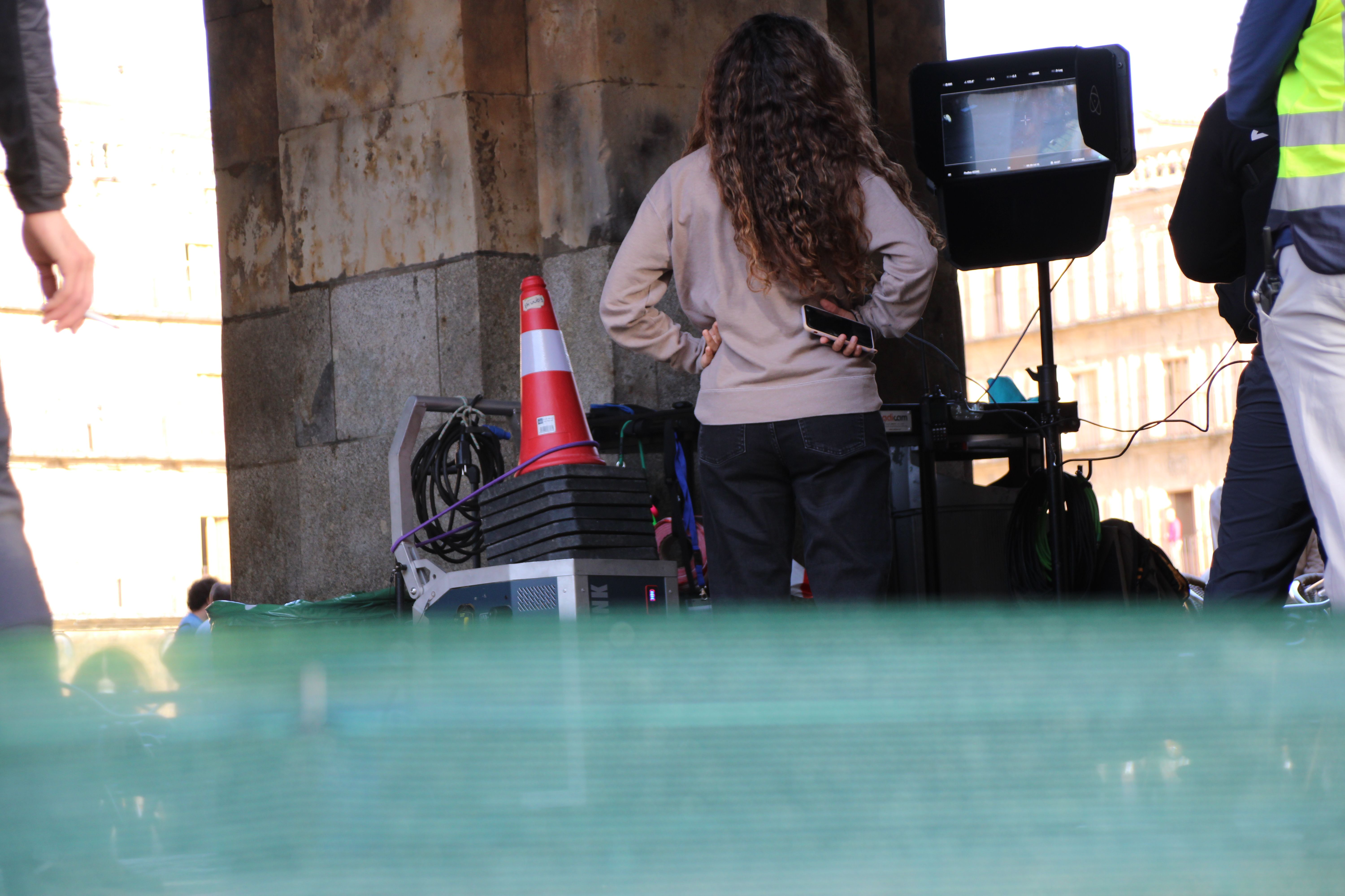 Grabación de una persecución en la Plaza Mayor de Salamanca dentro de una producción de Bollywood (2)