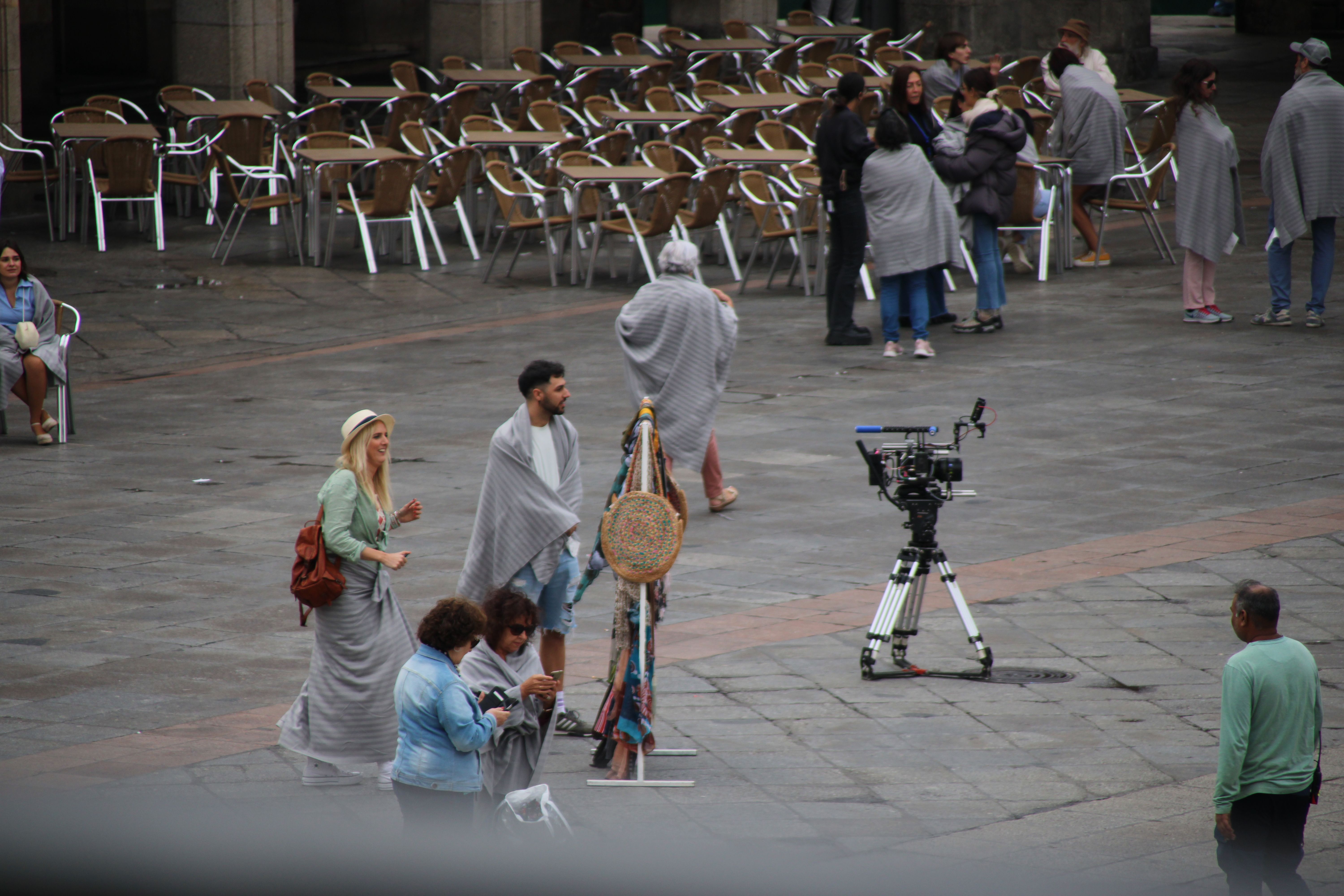 Grabación de una persecución en la Plaza Mayor de Salamanca dentro de una producción de Bollywood (5)