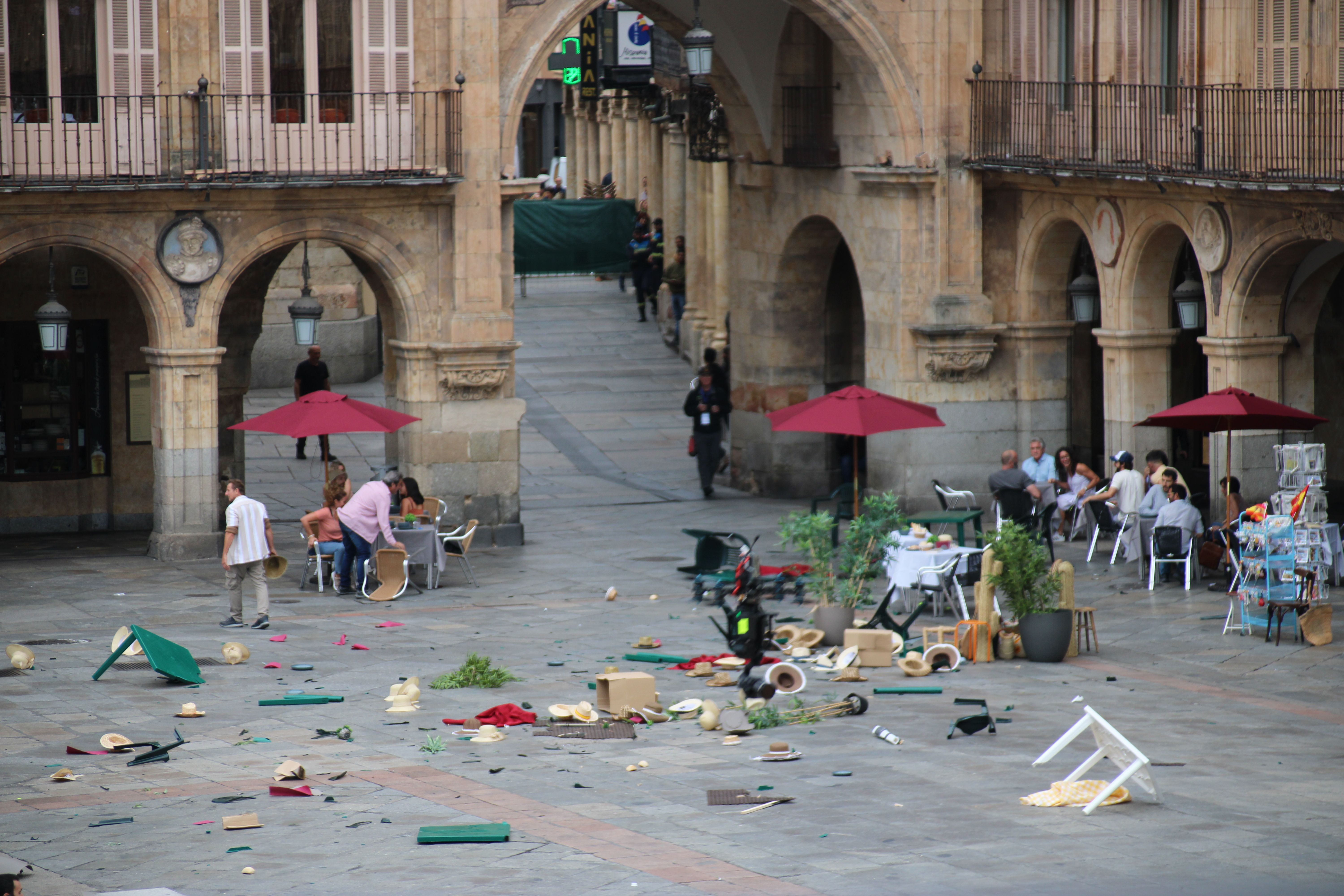 Grabación de una persecución en la Plaza Mayor de Salamanca dentro de una producción de Bollywood (16)