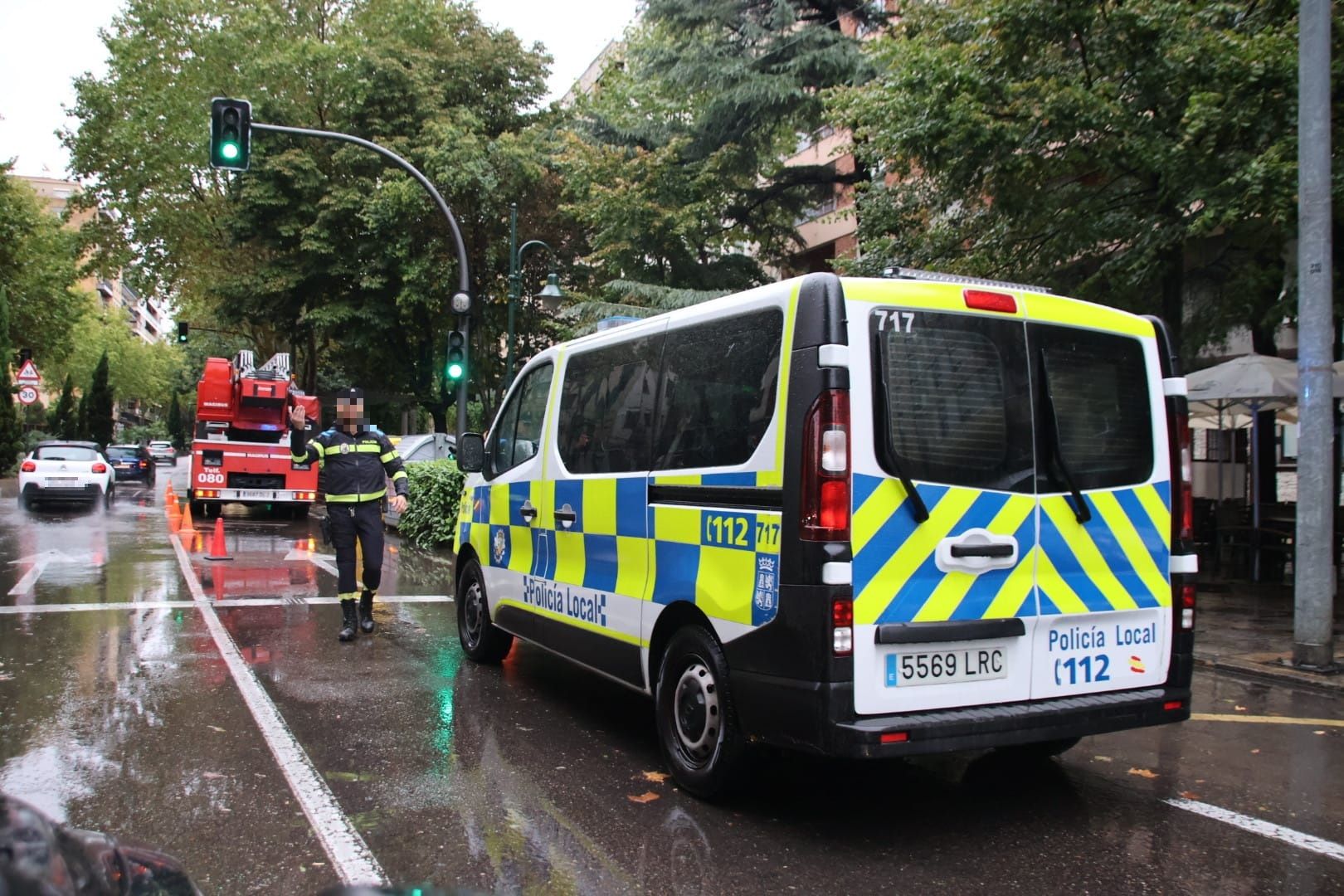 Bomberos y Policía Local de Salamanca. Foto de archivo.