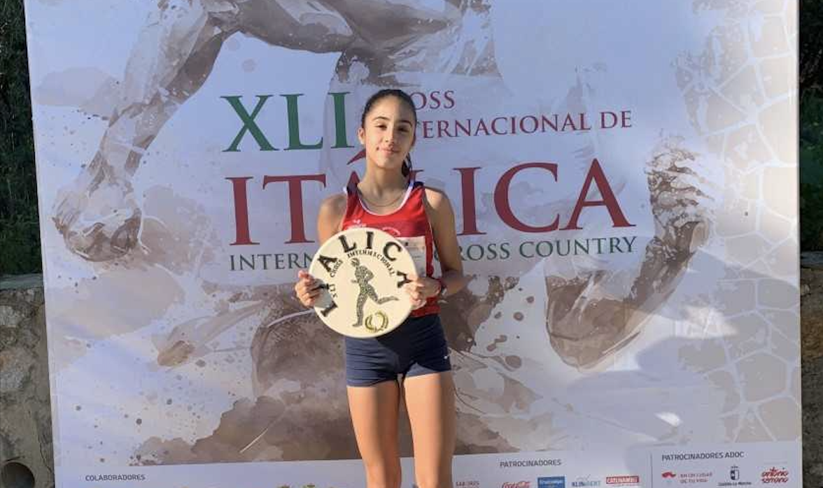 Andrea Jaén en el Cross Internacional de Itálica