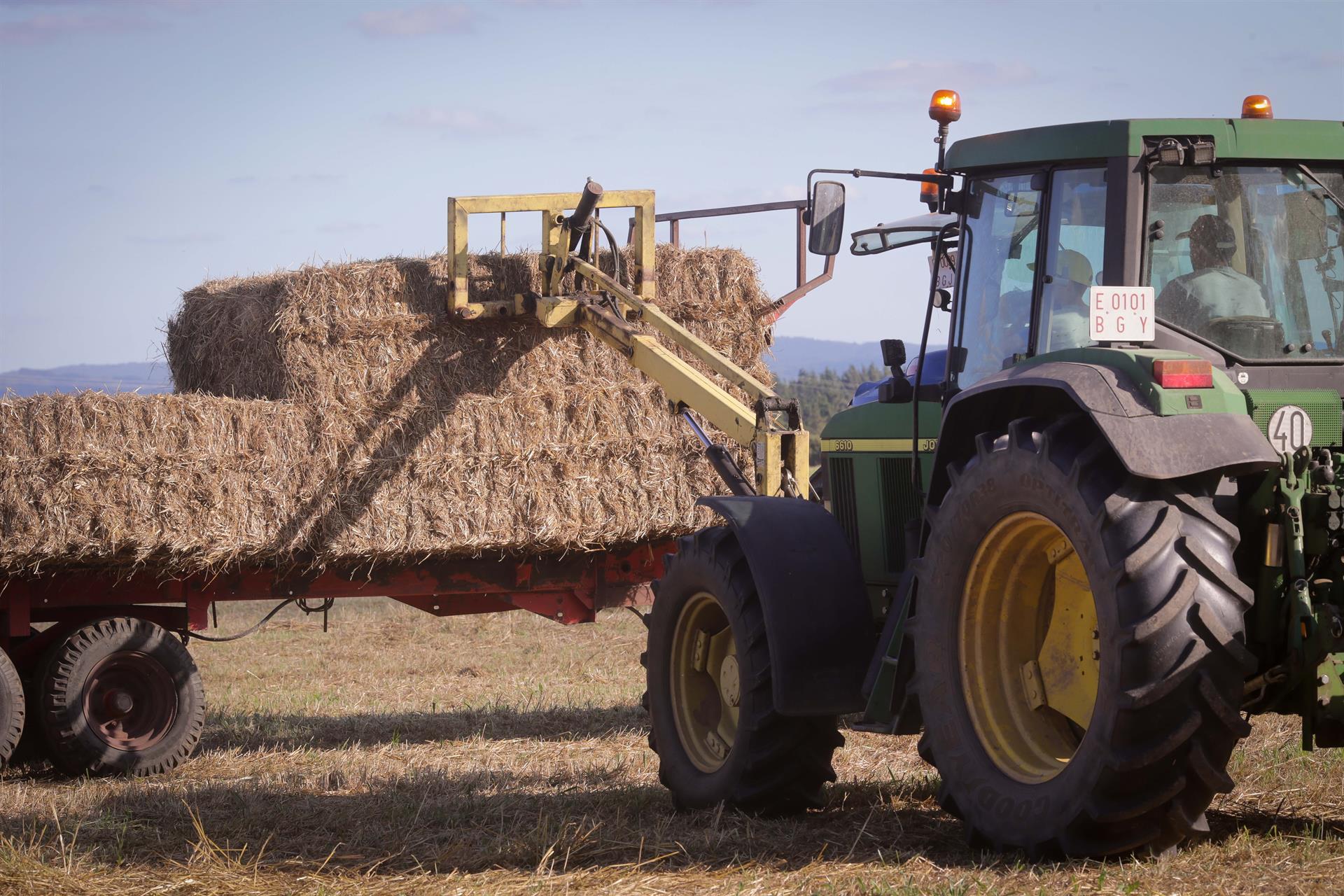 Un tractor durante la recogida de trigo . Foto de archivo Carlos Castro | Europa Press  