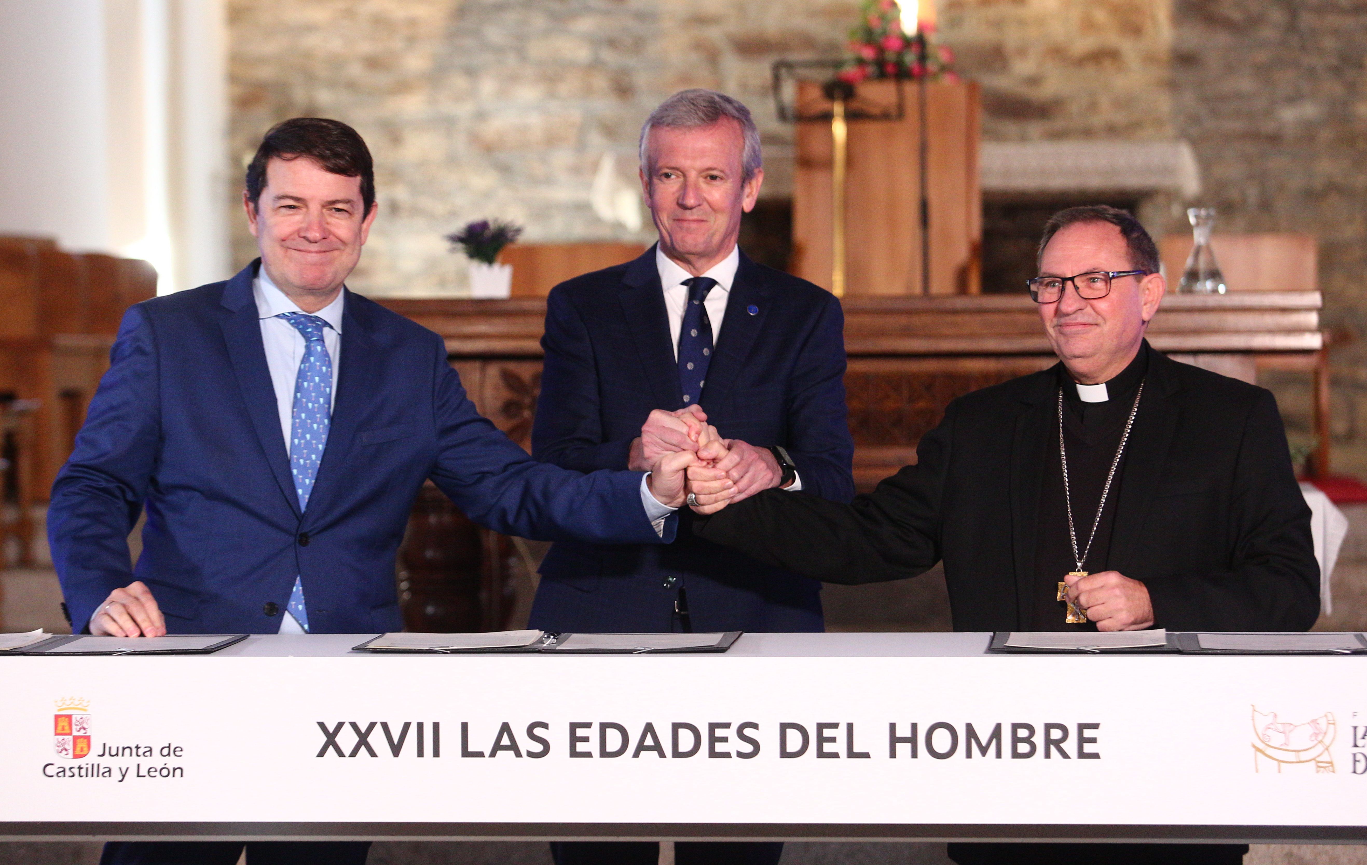 Mañueco participa en la firma del Protocola entre la Xunta, la Comunidad de Castilla y León y la Fundación Edades del Hombre - César Sánchez (ICAL)