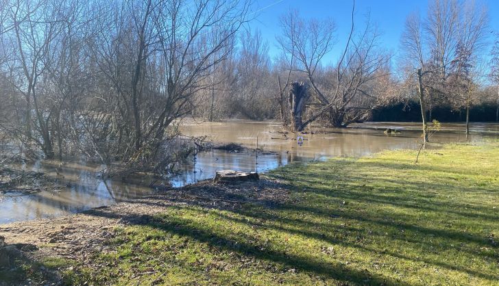 Zona inundada de Valverdón