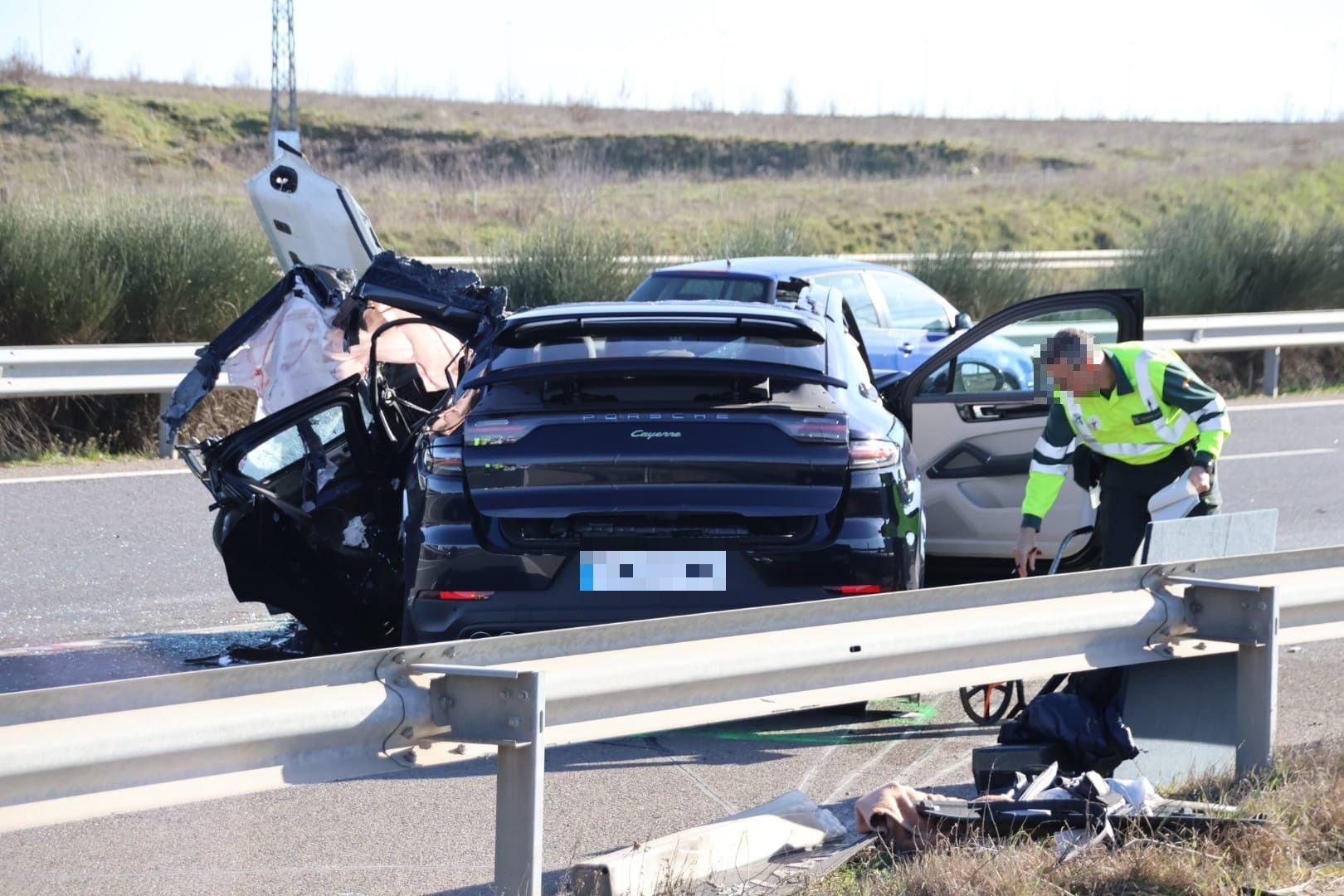 Accidente en la A 62,  a la entrada de Salamanca Oeste (7)