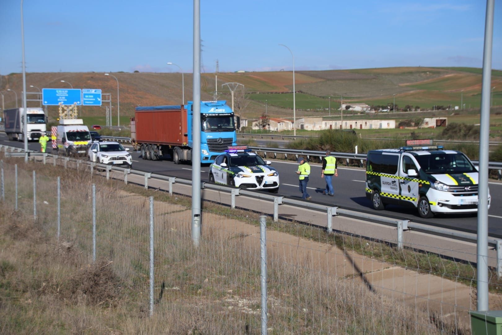 Accidente en la A 62,  a la entrada de Salamanca Oeste (16)