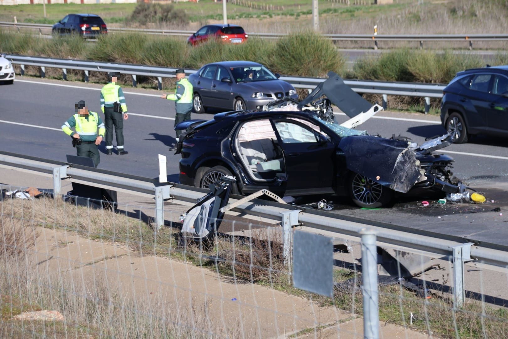 Accidente en la A 62,  a la entrada de Salamanca Oeste (14)