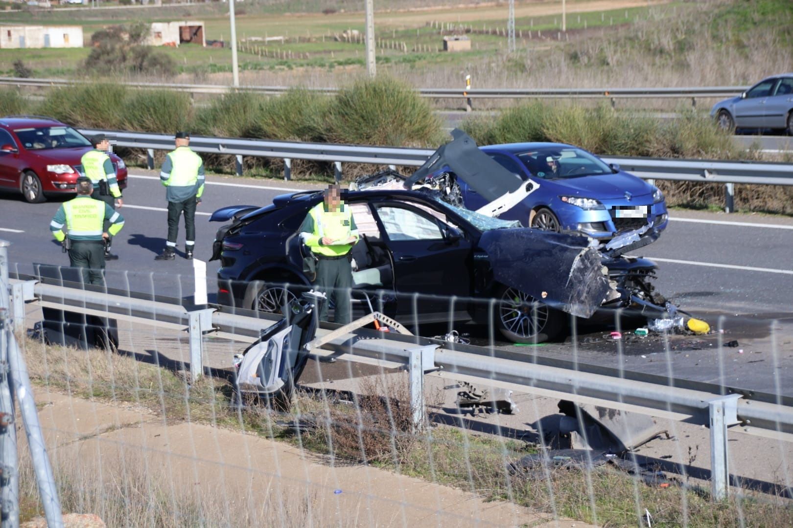 Accidente en la A 62,  a la entrada de Salamanca Oeste (9)