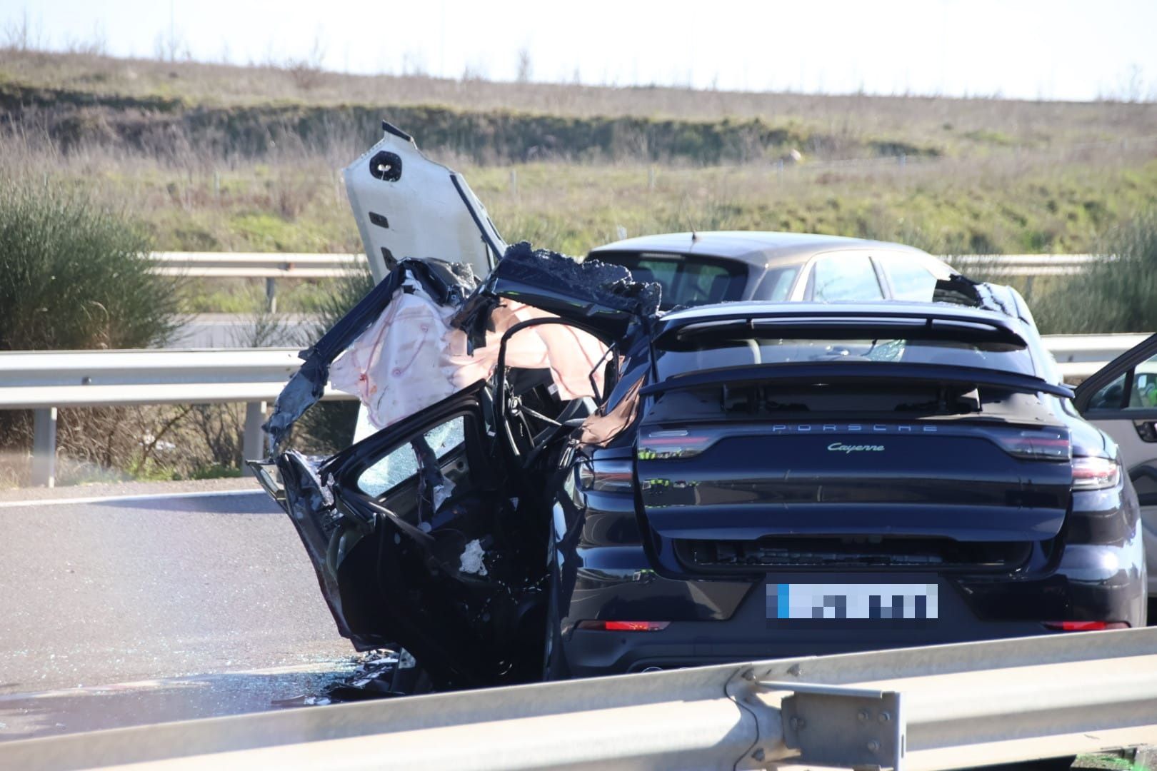 Accidente en la A 62,  a la entrada de Salamanca Oeste (10)