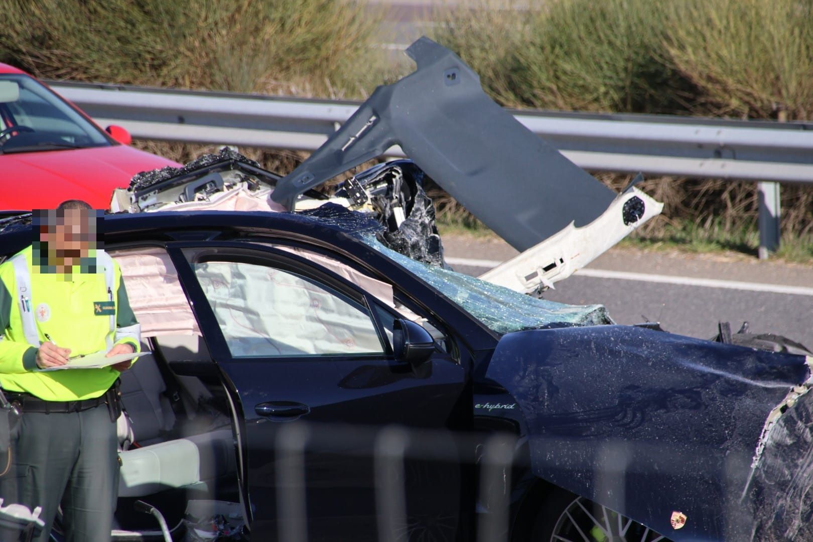 Accidente en la A 62,  a la entrada de Salamanca Oeste (8)