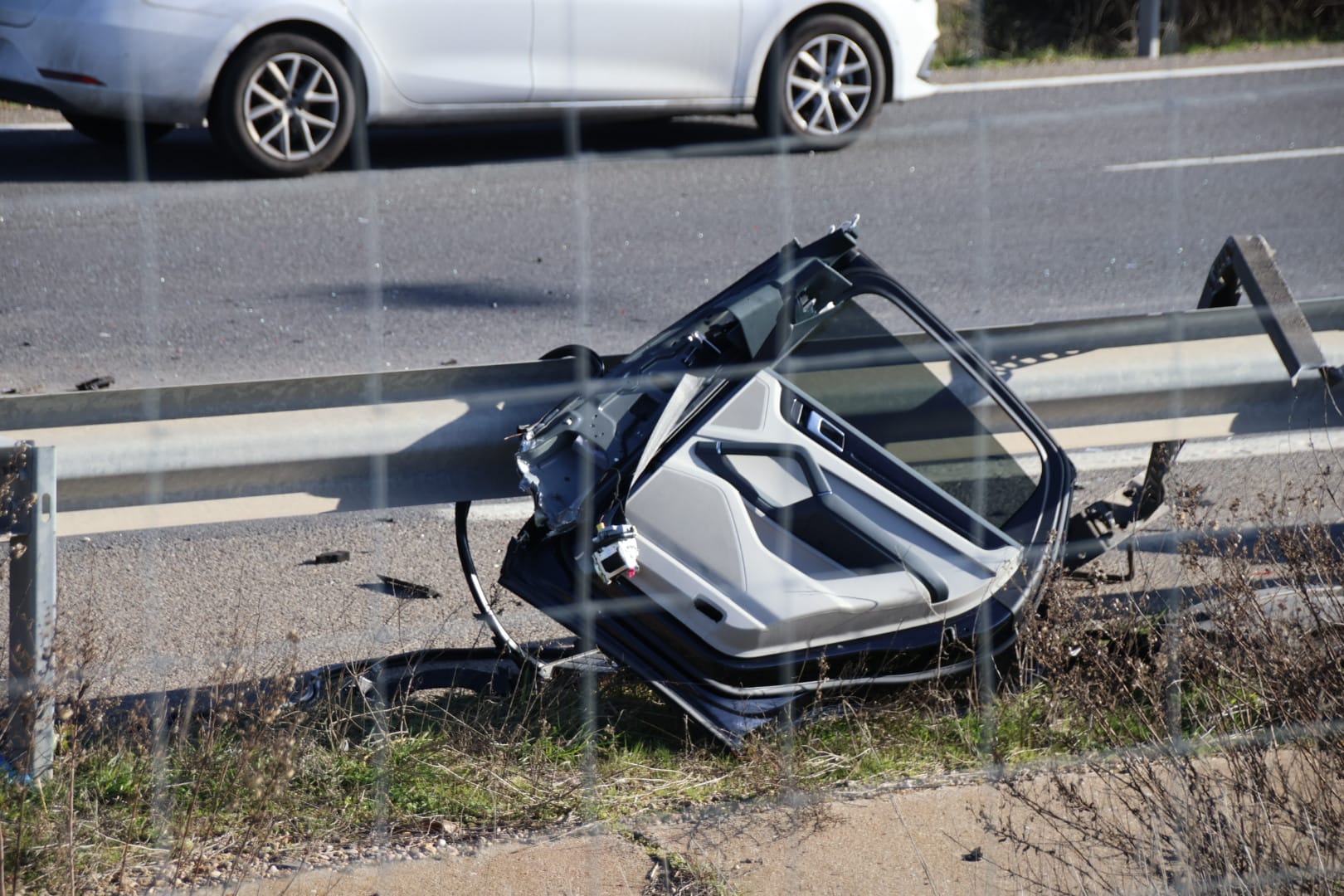 Accidente en la A 62,  a la entrada de Salamanca Oeste (4)